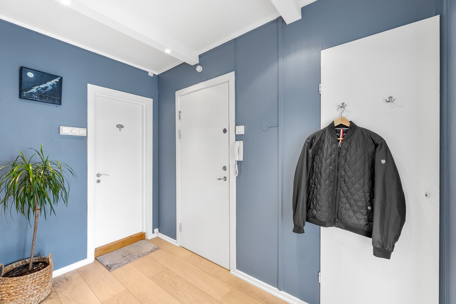 Entreen er lys og har dørcalling. Galleribilde