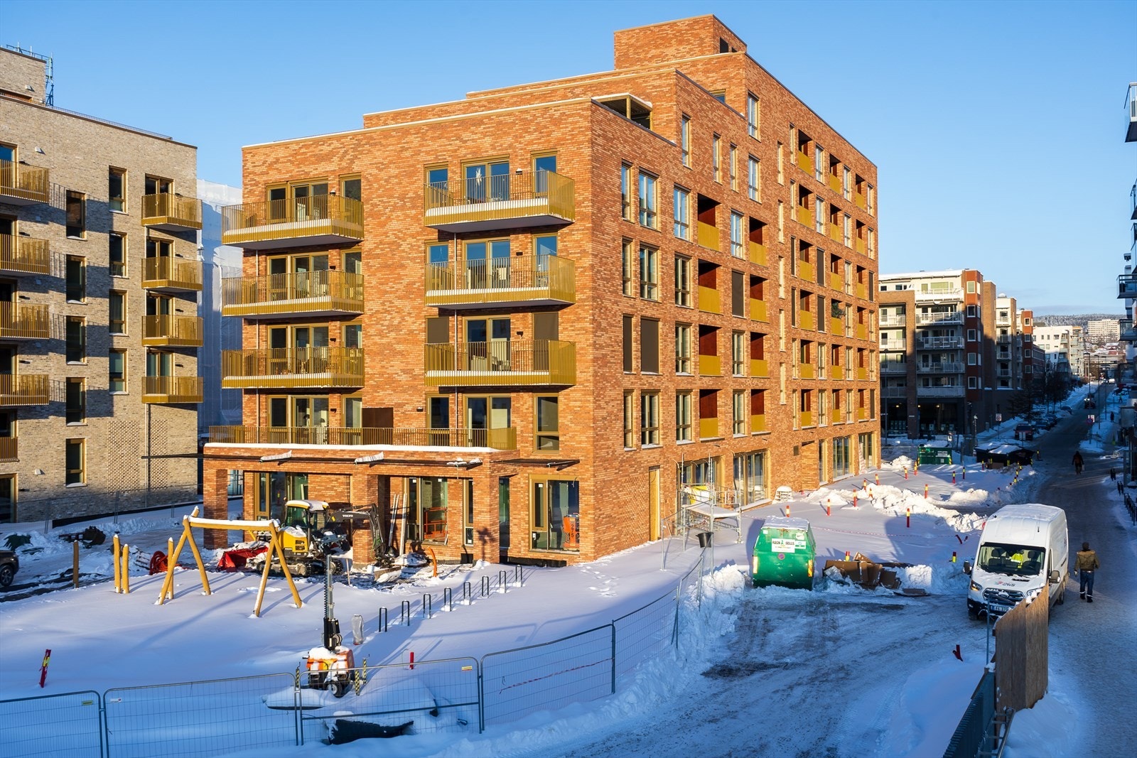 Hele Gartnerkvartalet vil består av store, åpne fellesområder med utendørs amfi, aktiv midtpark med bl.a. ballbane og næringsvirksomhet på gateplan Galleribilde