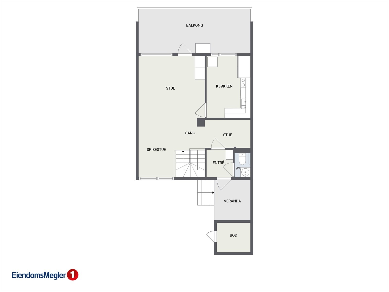 Plantegning 1.etg. Galleribilde