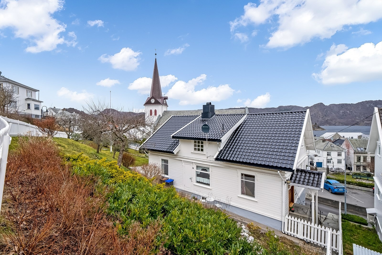Eiendommen sett fra Inger Sunds gate. Galleribilde
