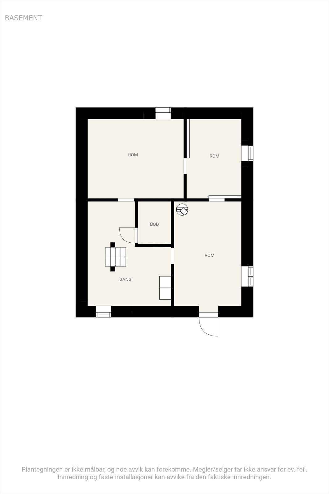 Plantegning kjeller Galleribilde