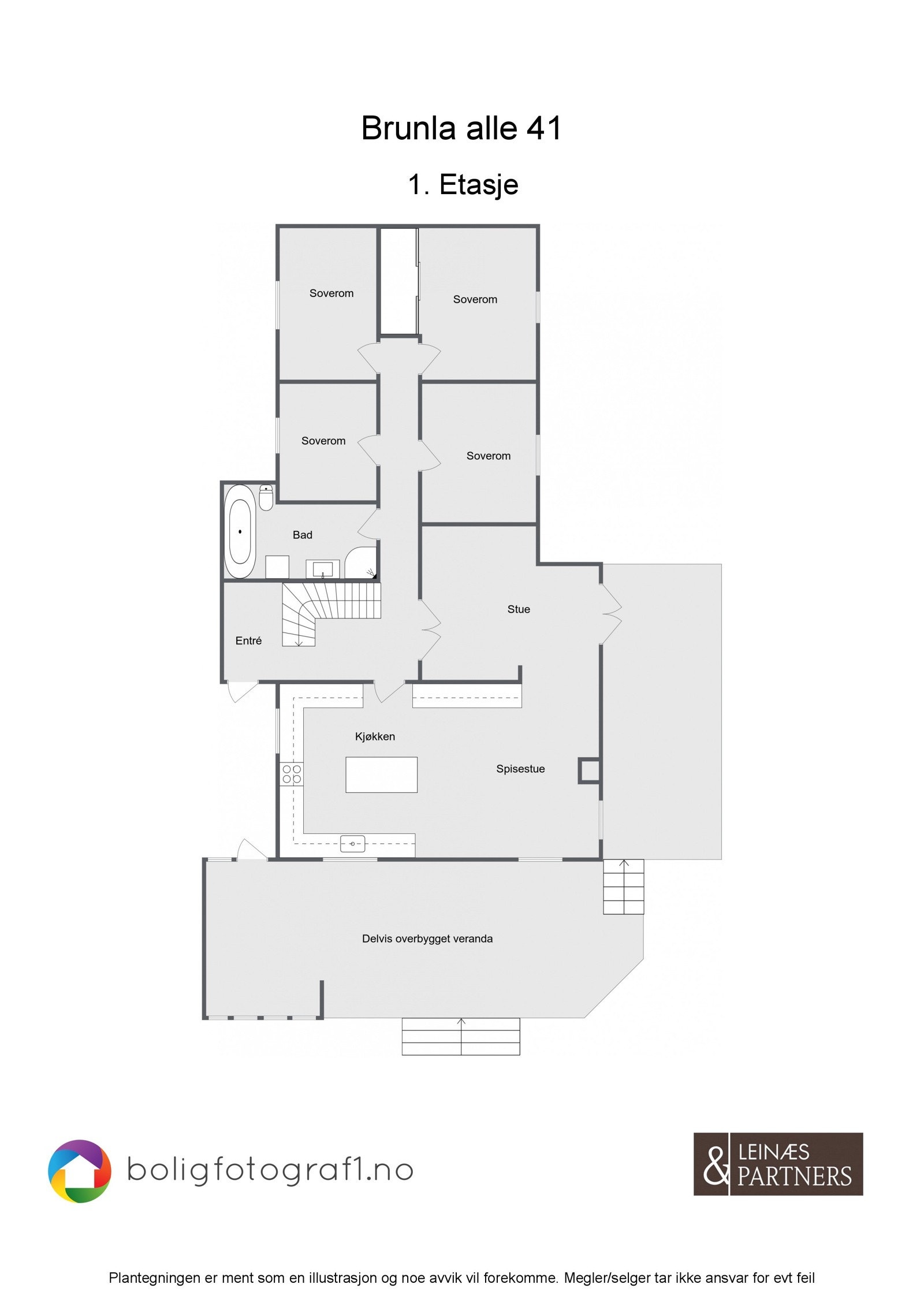 Planløsning 1. etasje Galleribilde