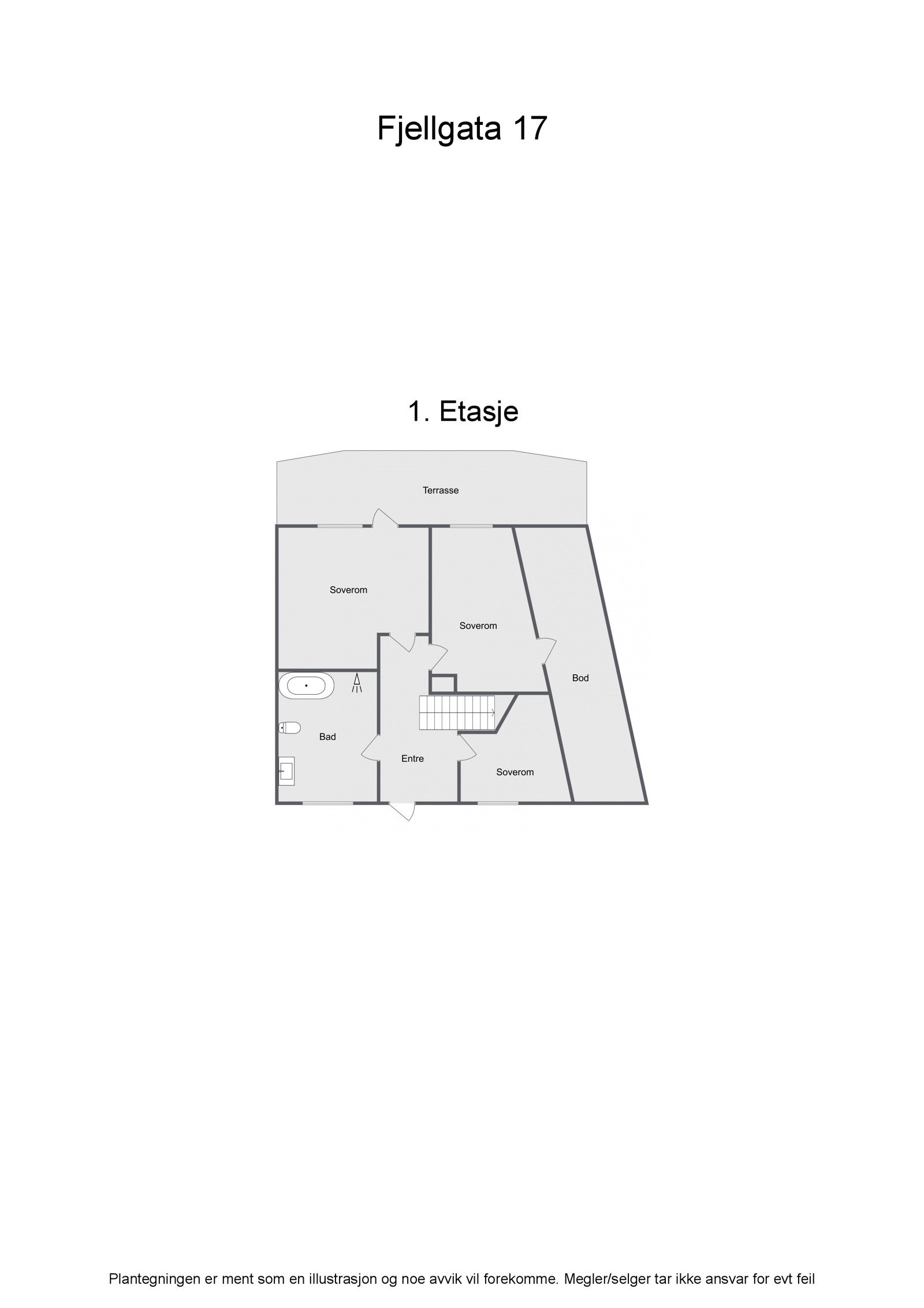 Plantegning 1. etasje Galleribilde