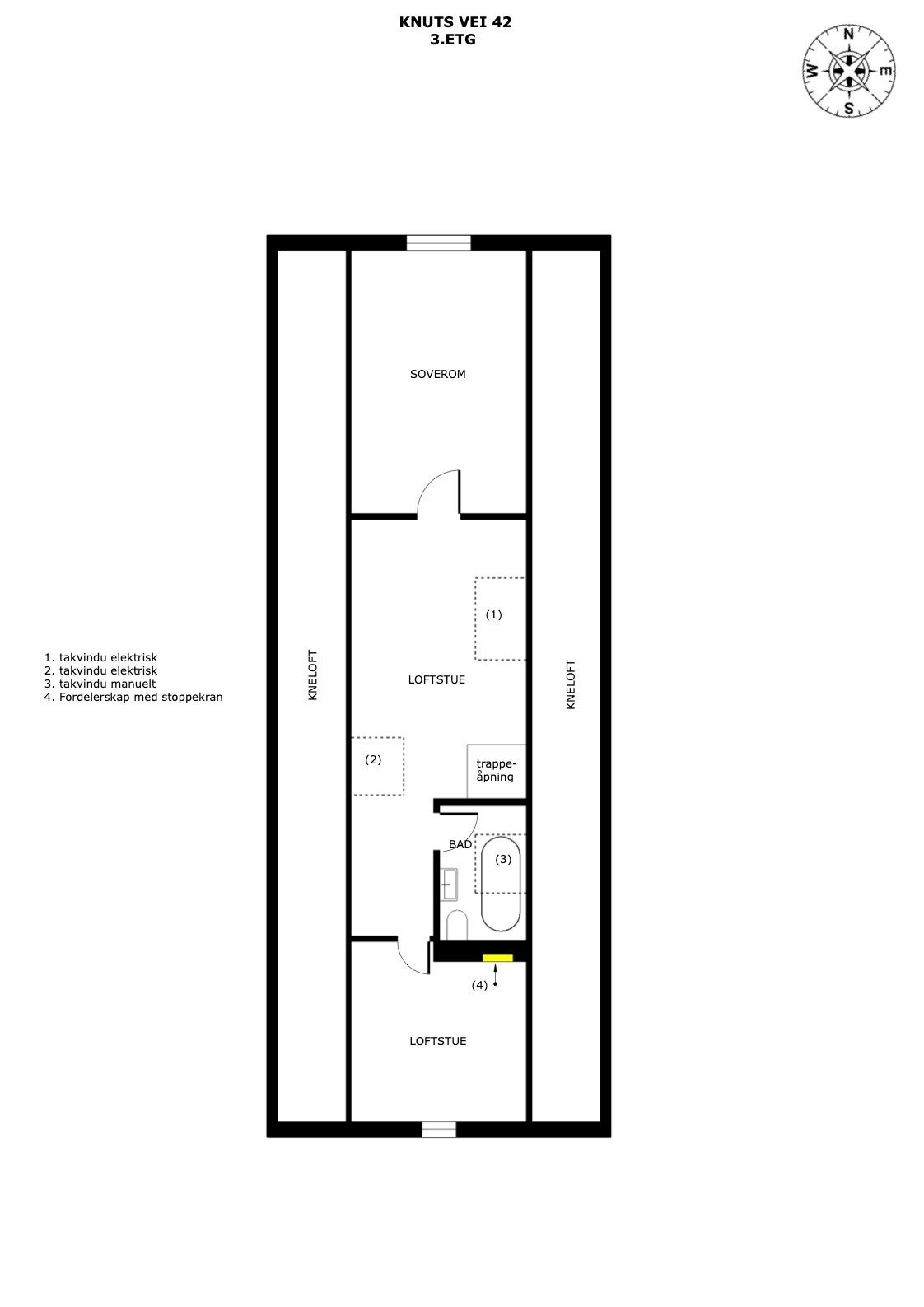 Plantegning loft. Galleribilde