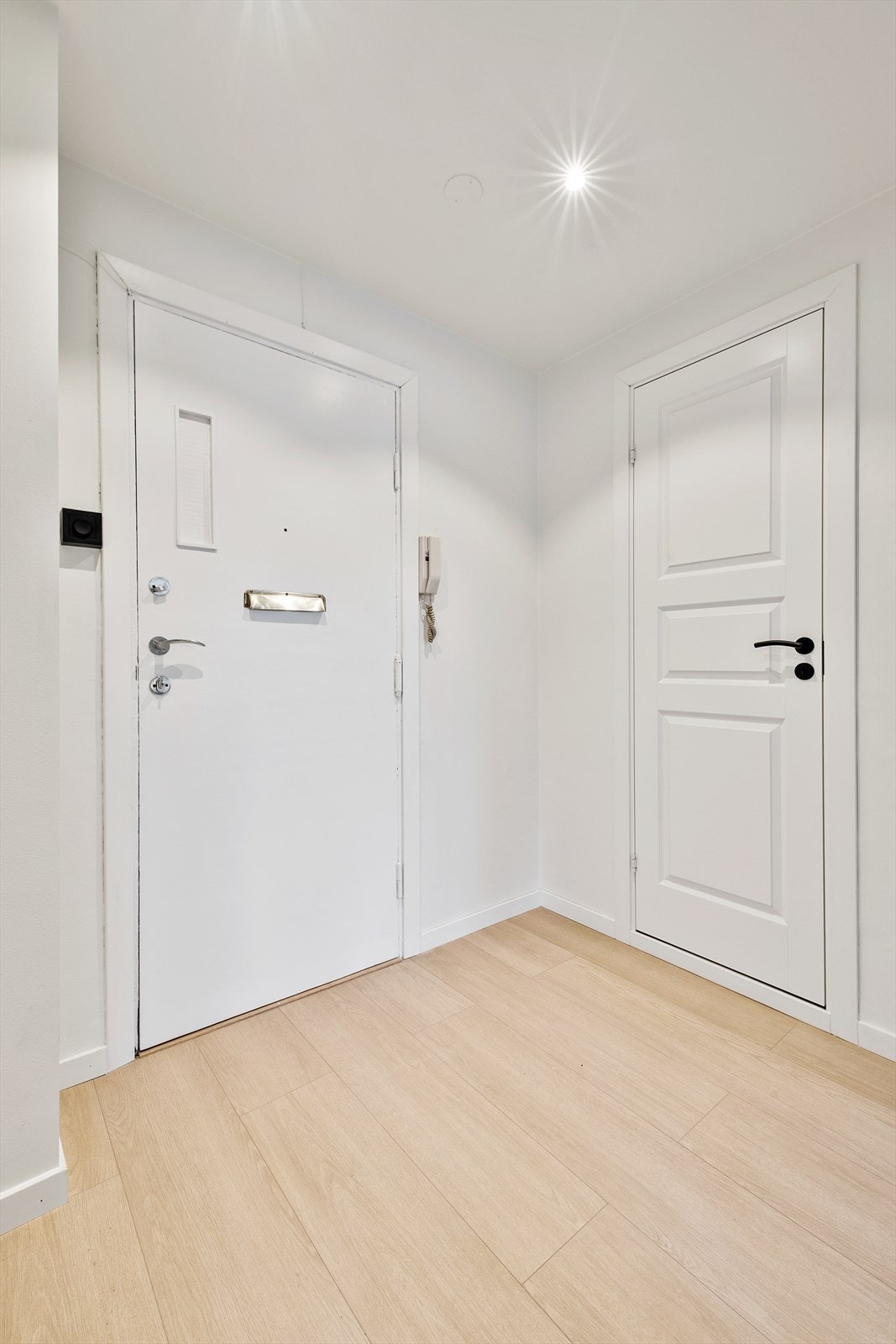 Romslig entré med adkomst til bad. Galleribilde