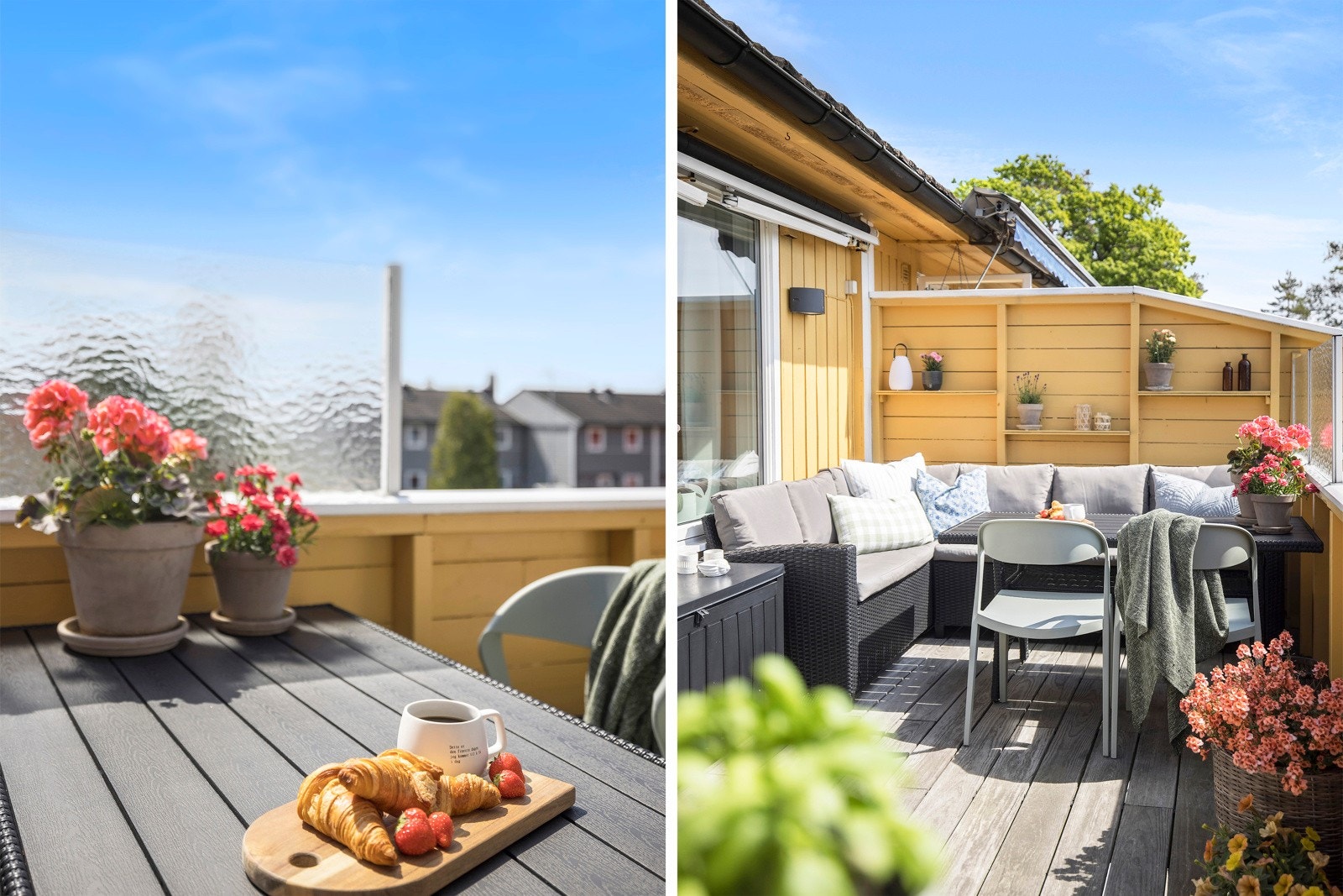 Her ute kan du nyte late sommerdager i solen. Galleribilde