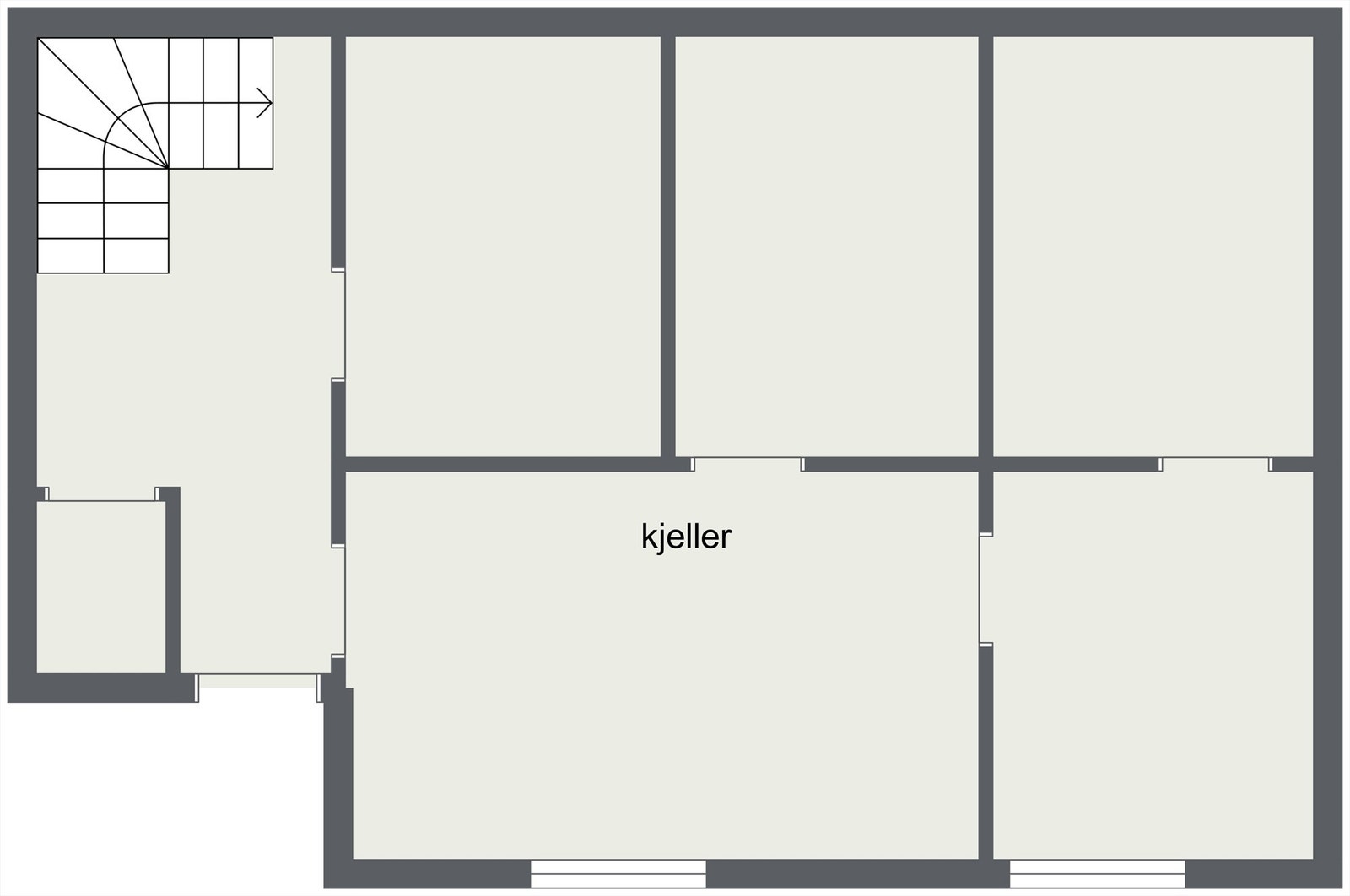 Plantegning kjelleretasje. Galleribilde