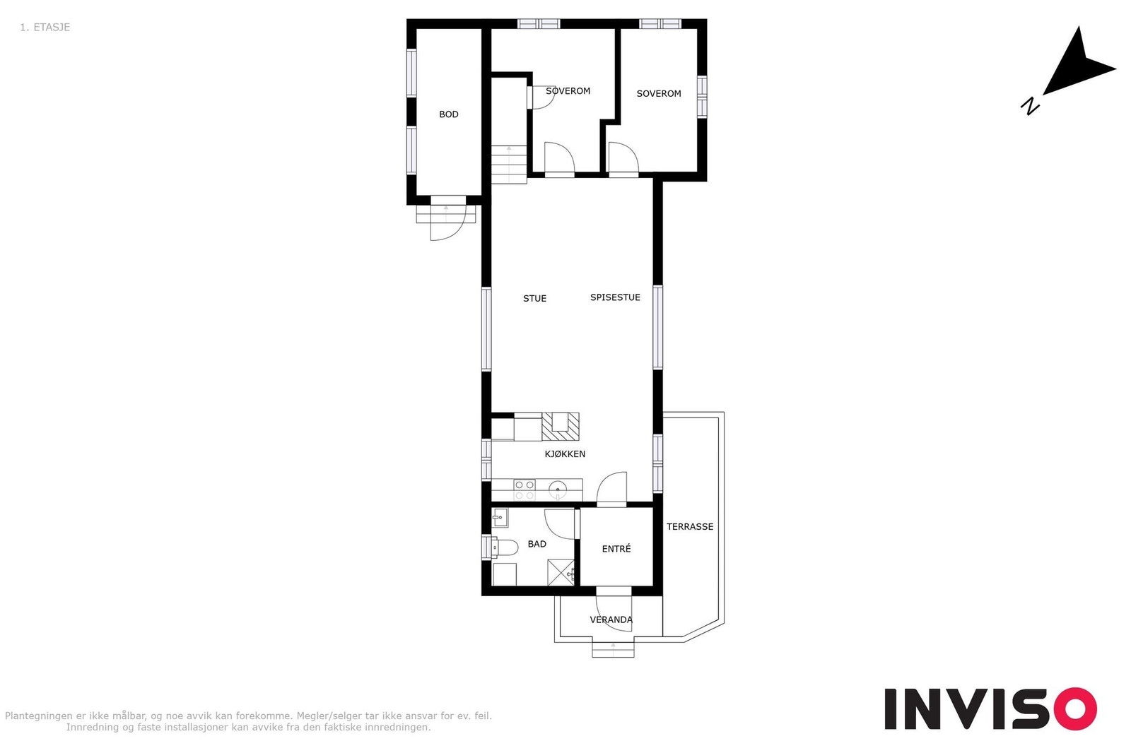 Plantegning første etasje Galleribilde