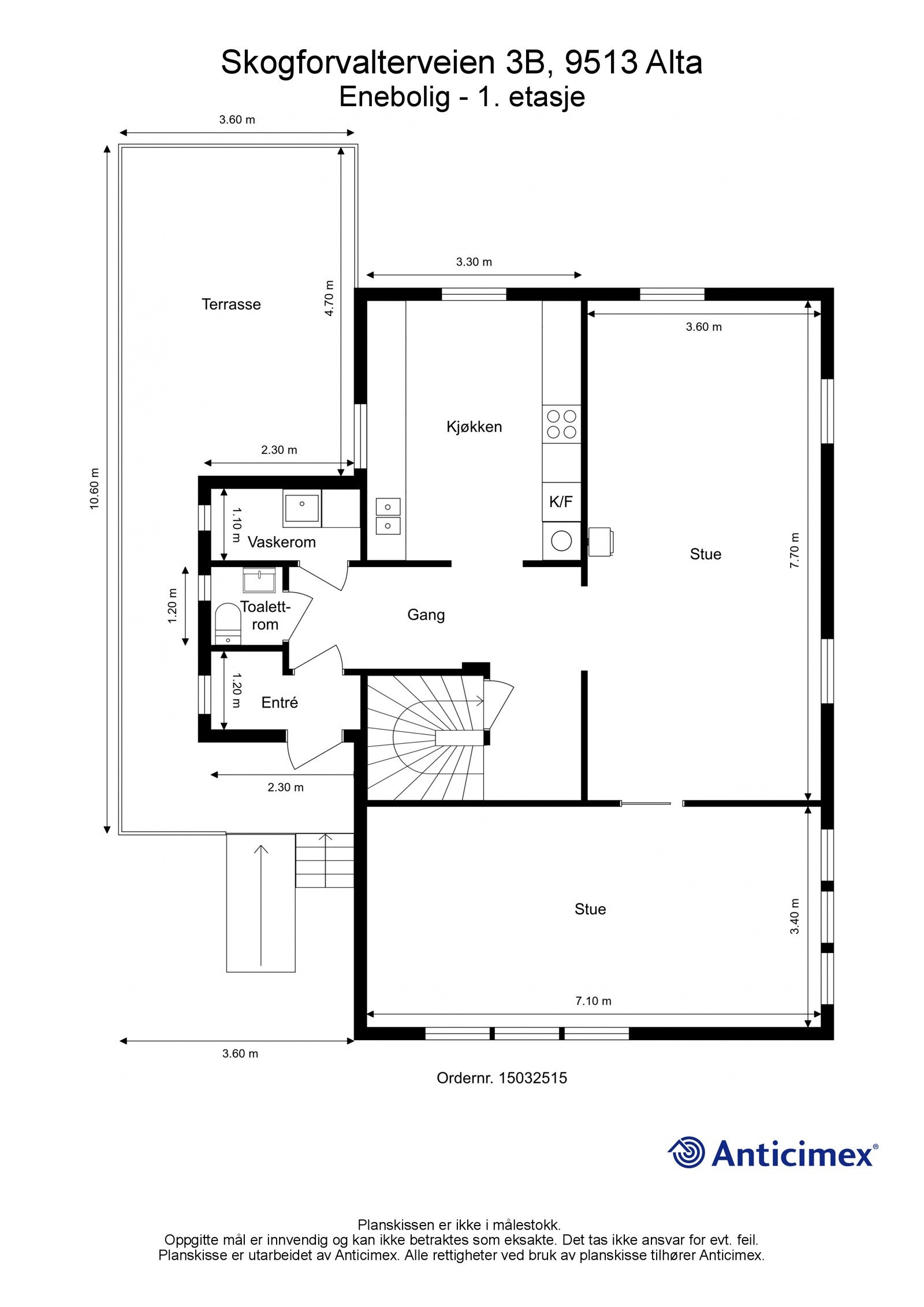 Plantegning 1. etasje Galleribilde
