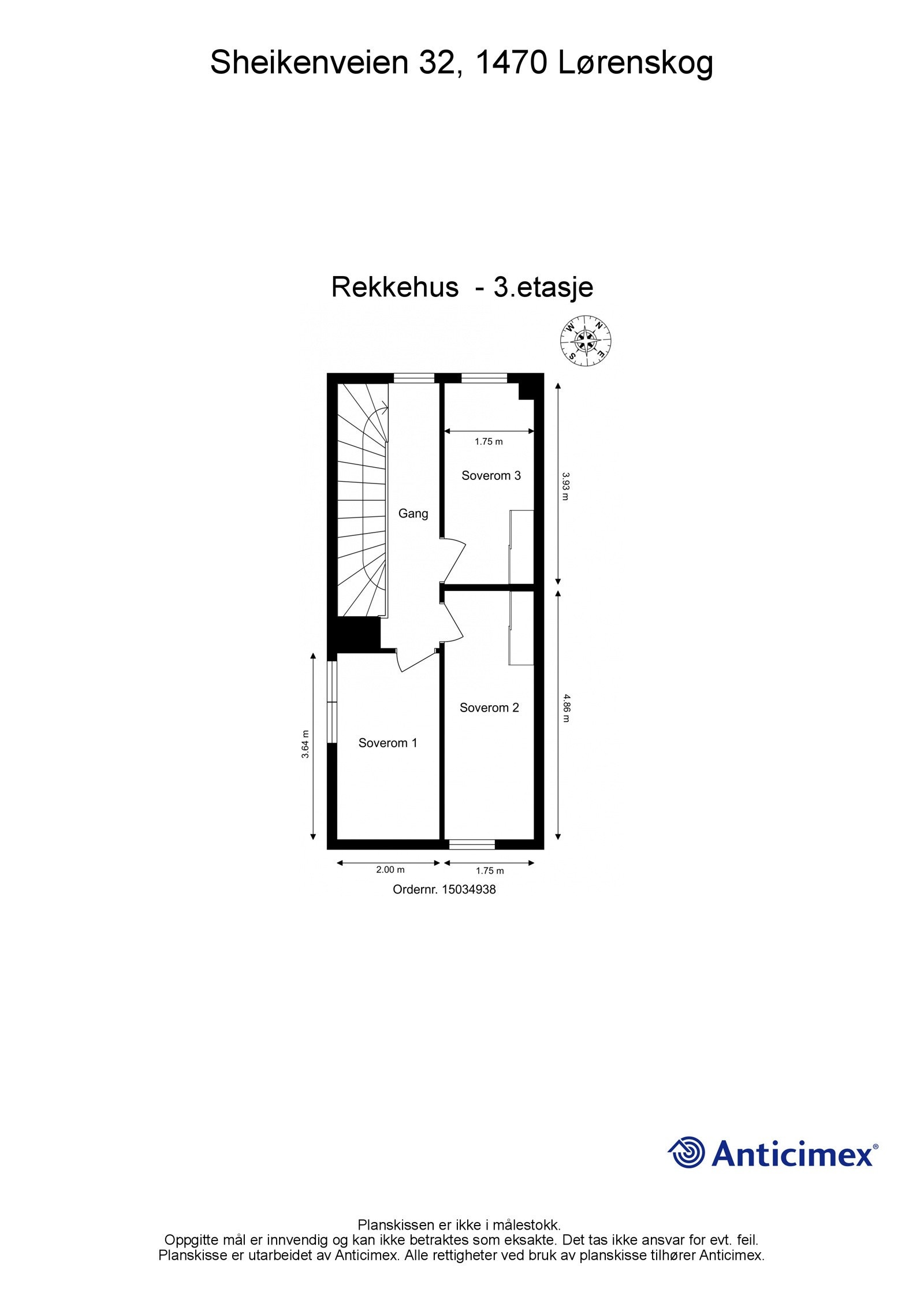 Plantegning 3. etasje. Galleribilde