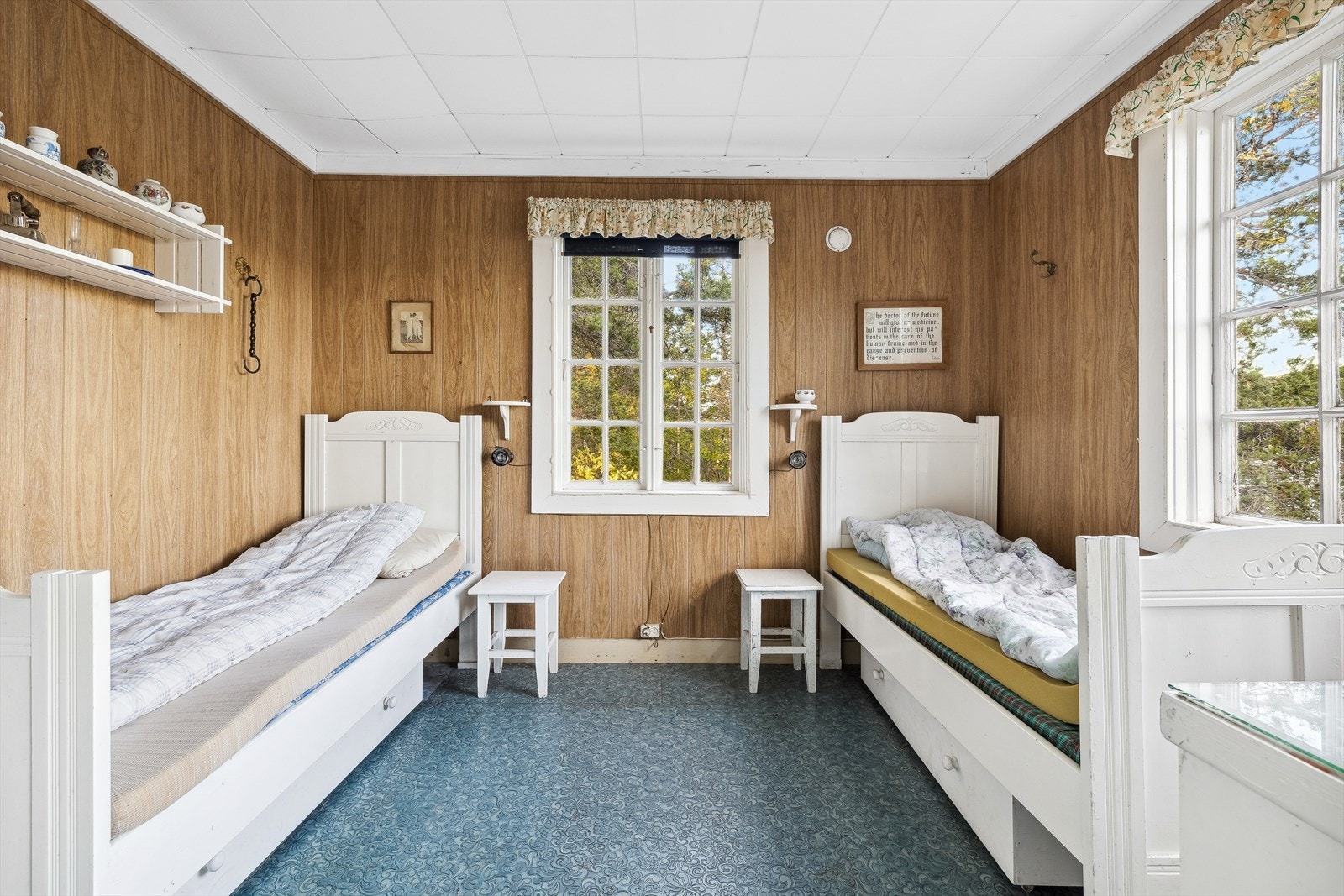 Soverom i fritidsboligen. Galleribilde