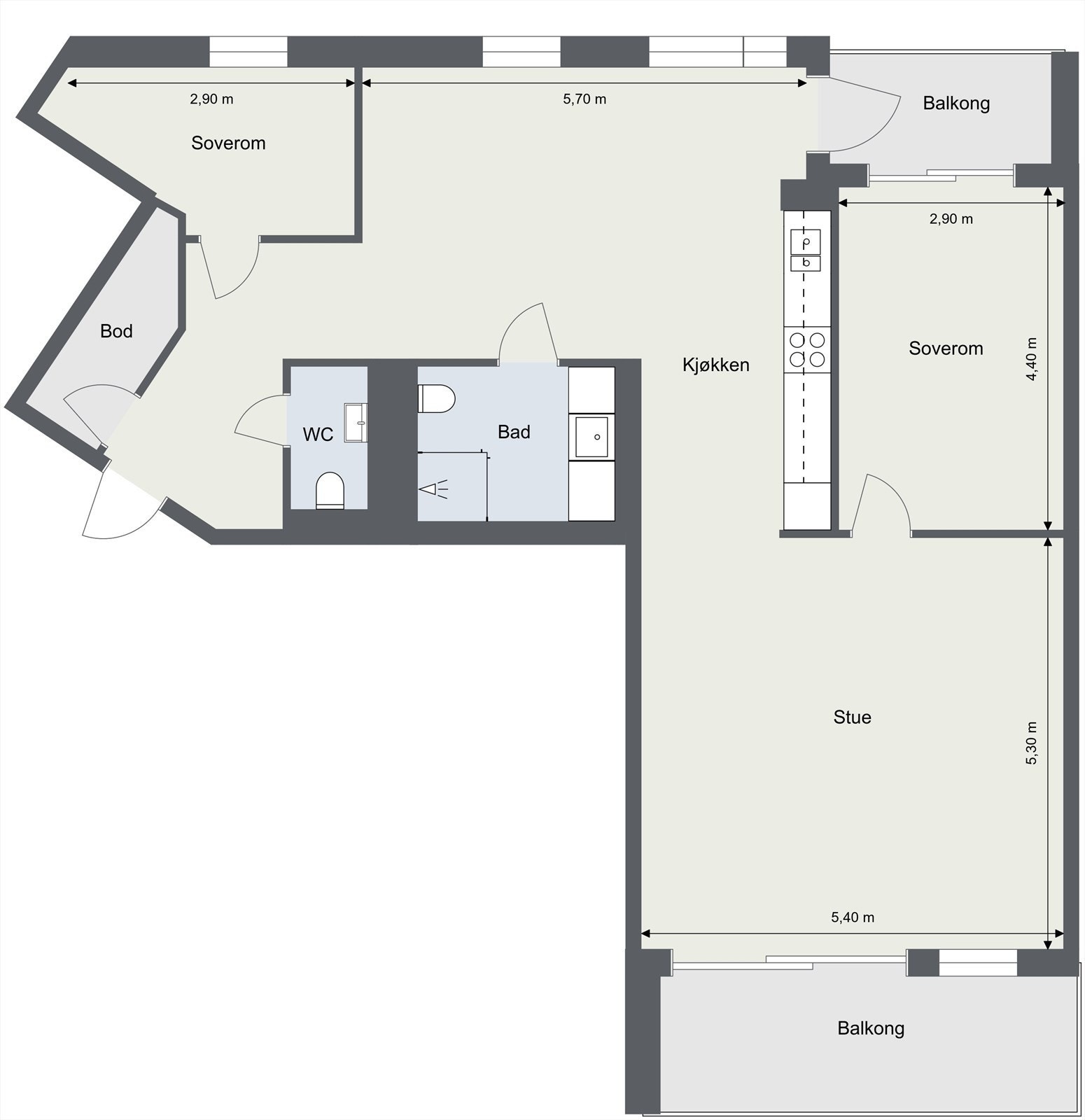Sørengkaia 21 5etg - 5 etg - 2D Floor Plan.jpg Galleribilde