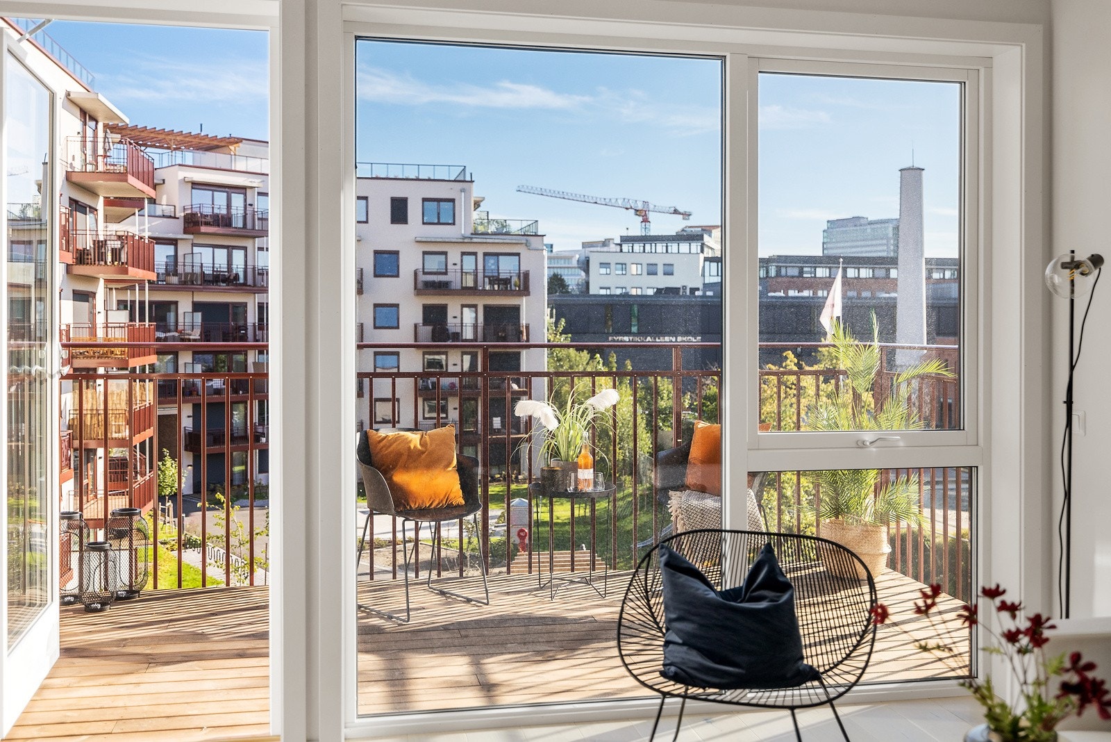 Fra stuen er det utgang til en meget koselig balkong Galleribilde