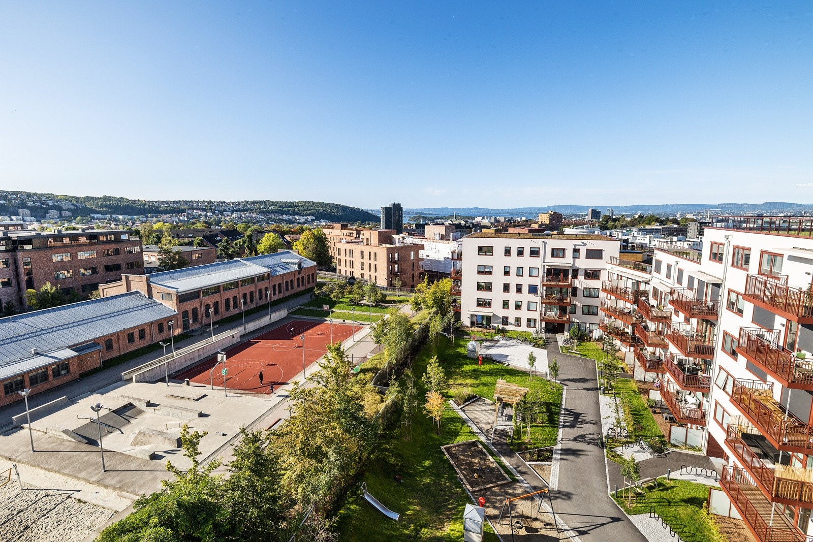Utsyn fra takterrasse Galleribilde