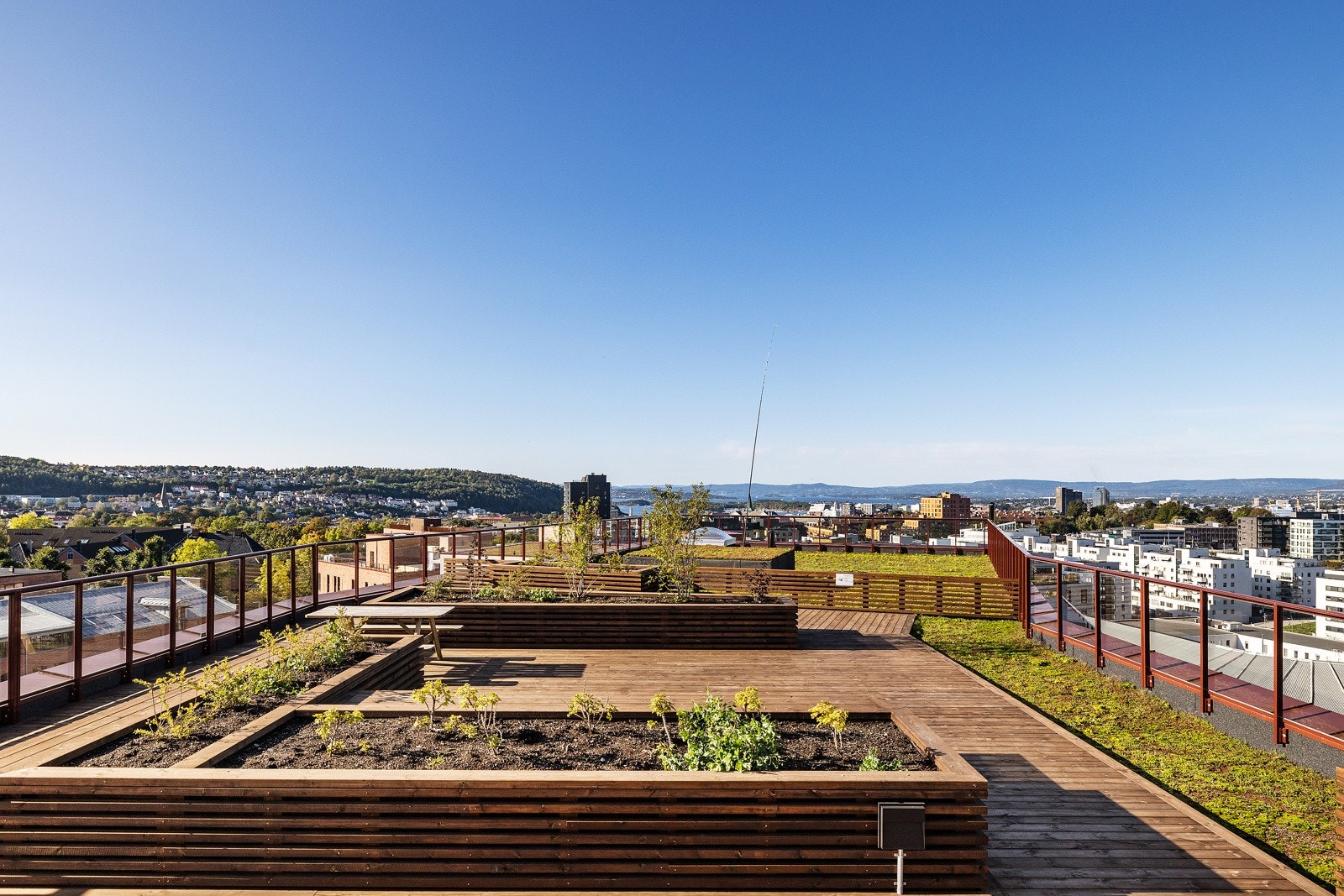 Meget gode solforhold på takterrassen Galleribilde