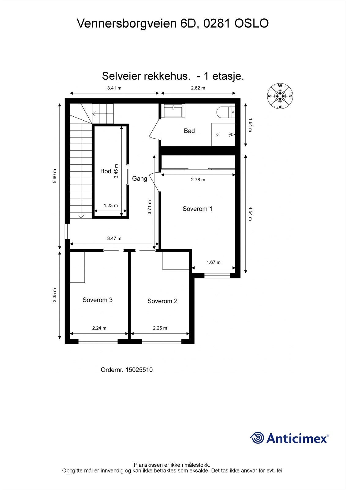 Plantegning 1. etasje Galleribilde