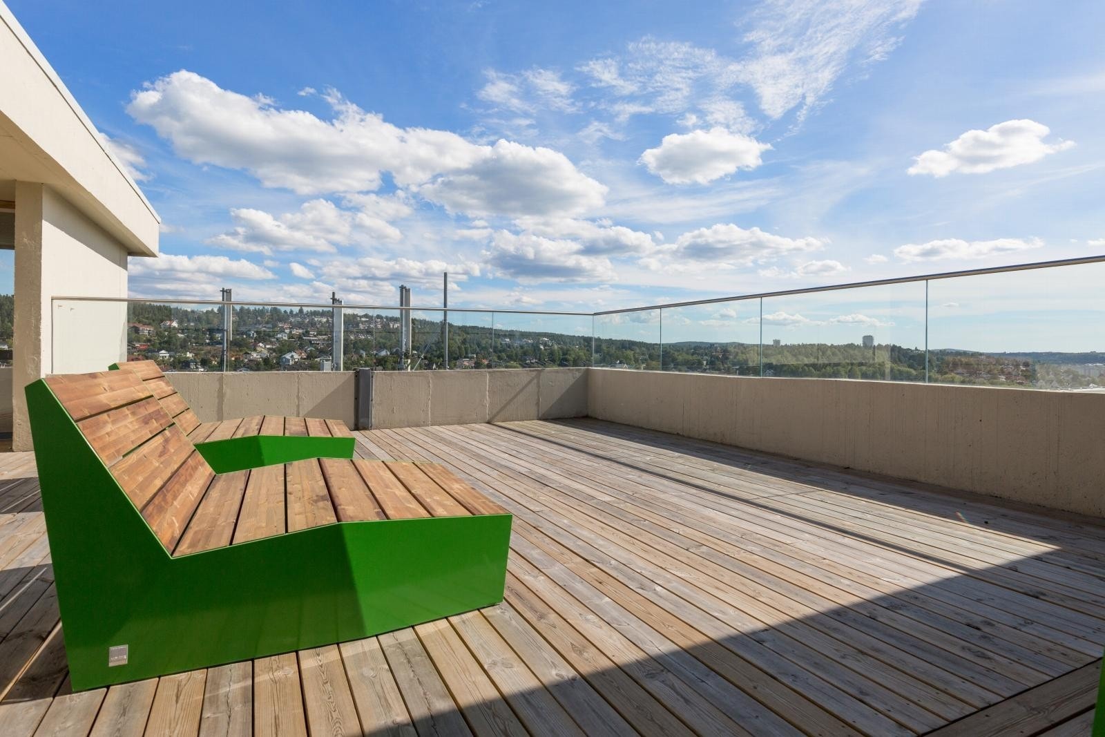 Stor felles takterrasse. Galleribilde