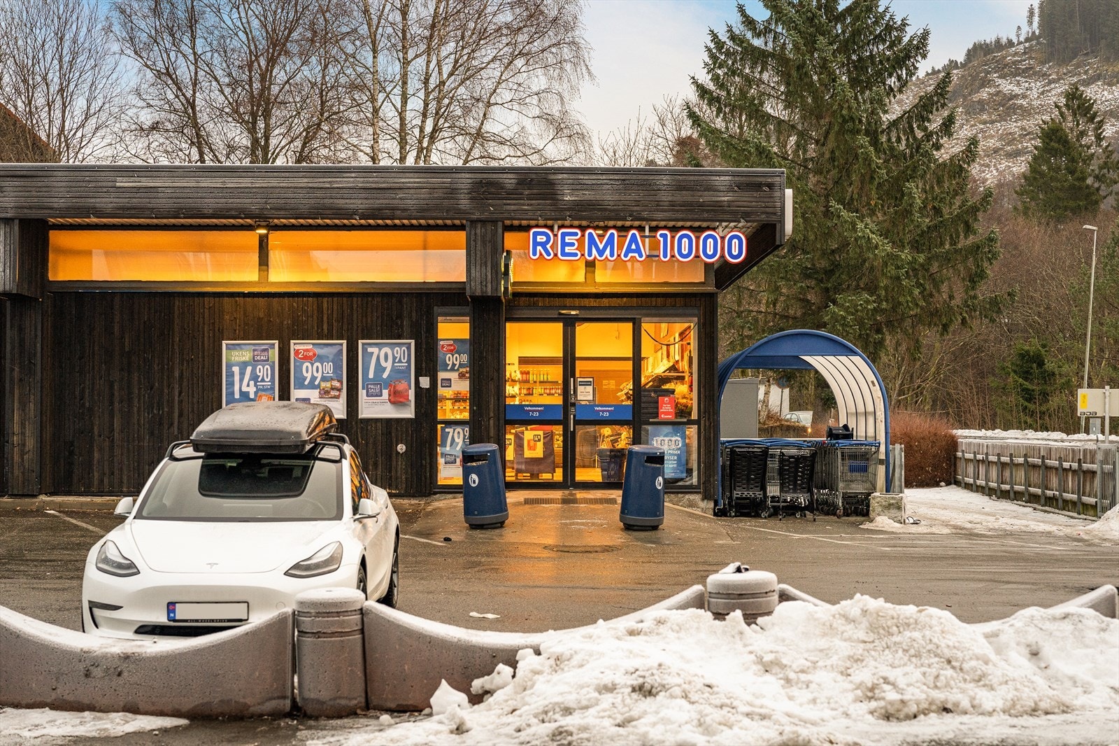 Kort vei til matbutikker. Galleribilde