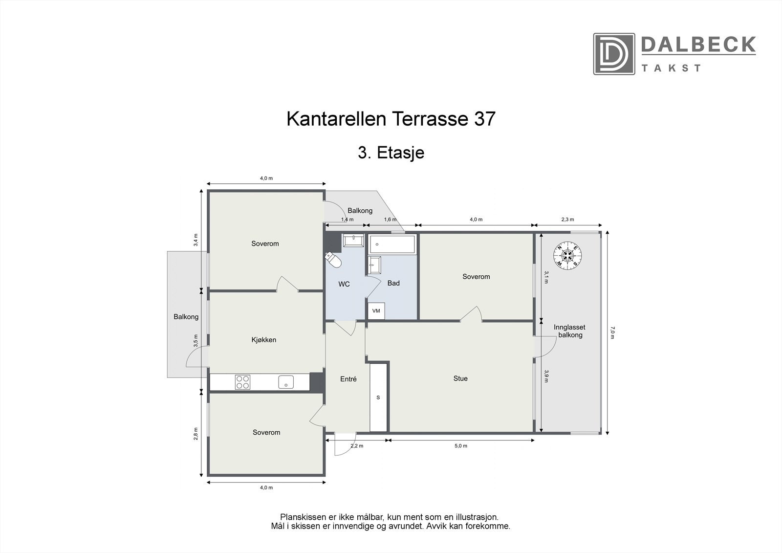 Plantegning. I tillegg disponerer boligen garasjeplass med EL Galleribilde