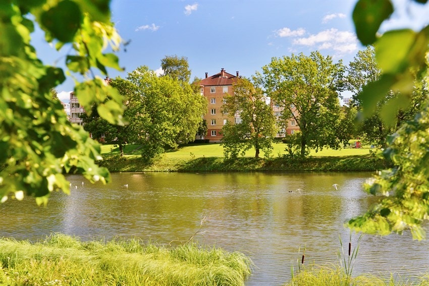 Borettslaget ligger like ved Hovindammen Galleribilde