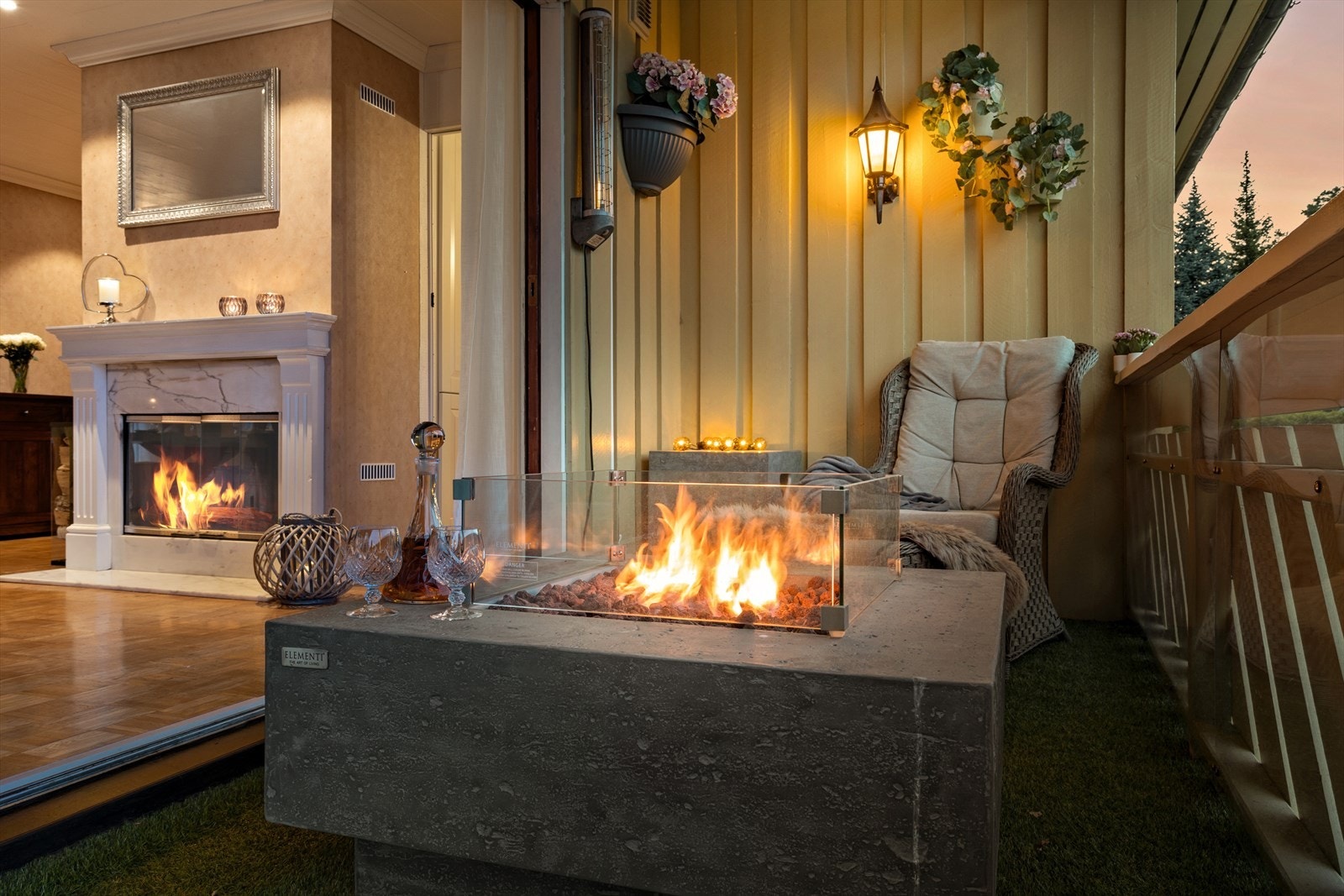 Koselig overbygget terrasse Galleribilde