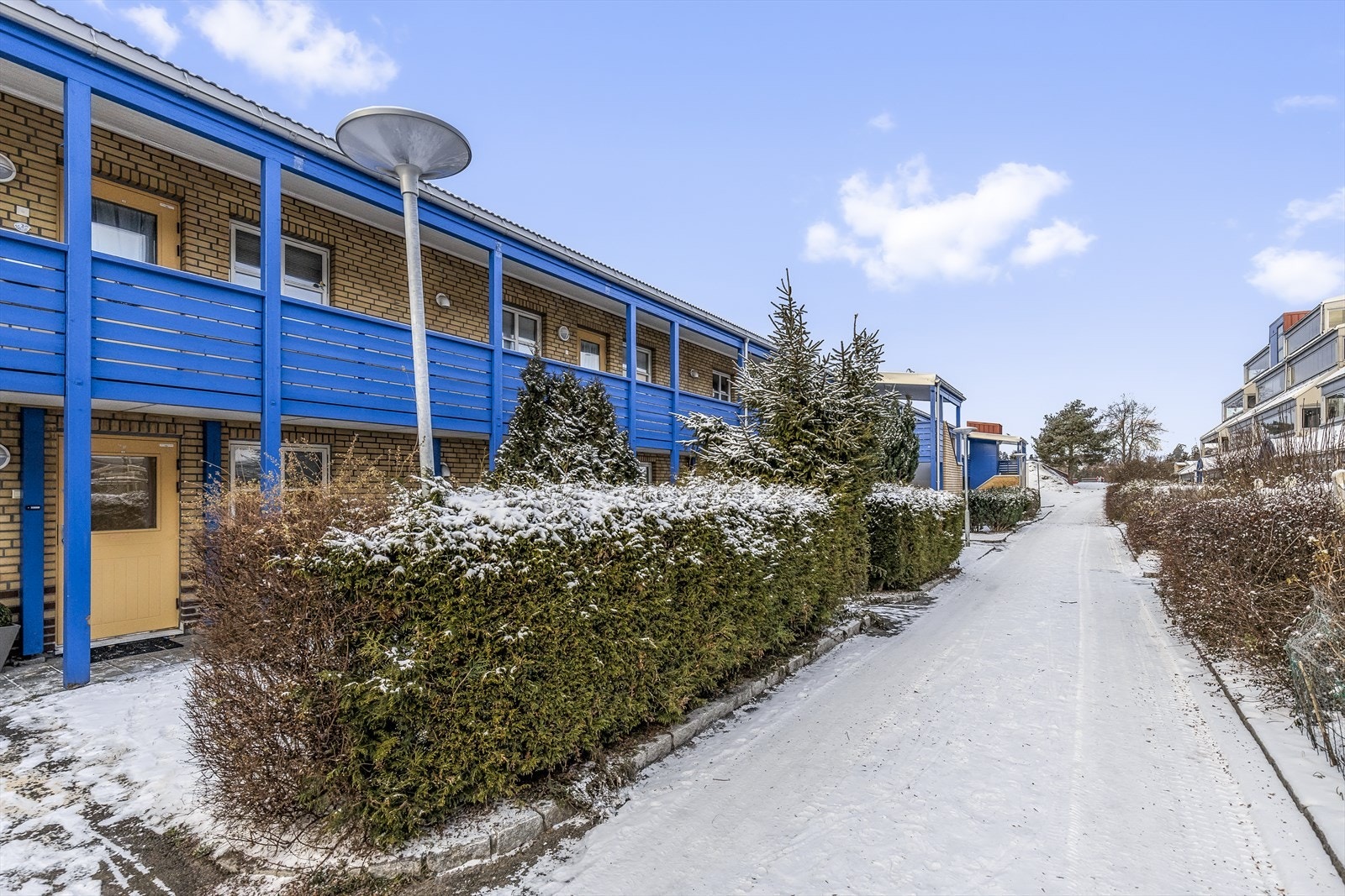 Fasade. Leiligheten ligger i 1. etasje. Galleribilde