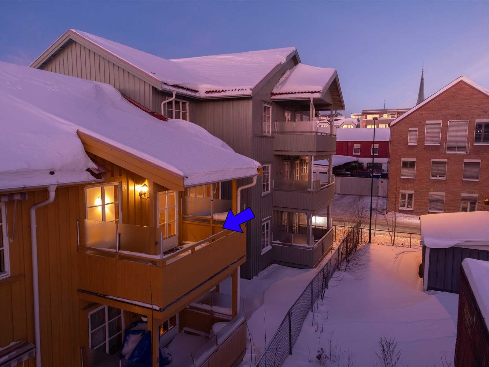 Leiligheten ligger trygt og fint til i 2. etasje Galleribilde