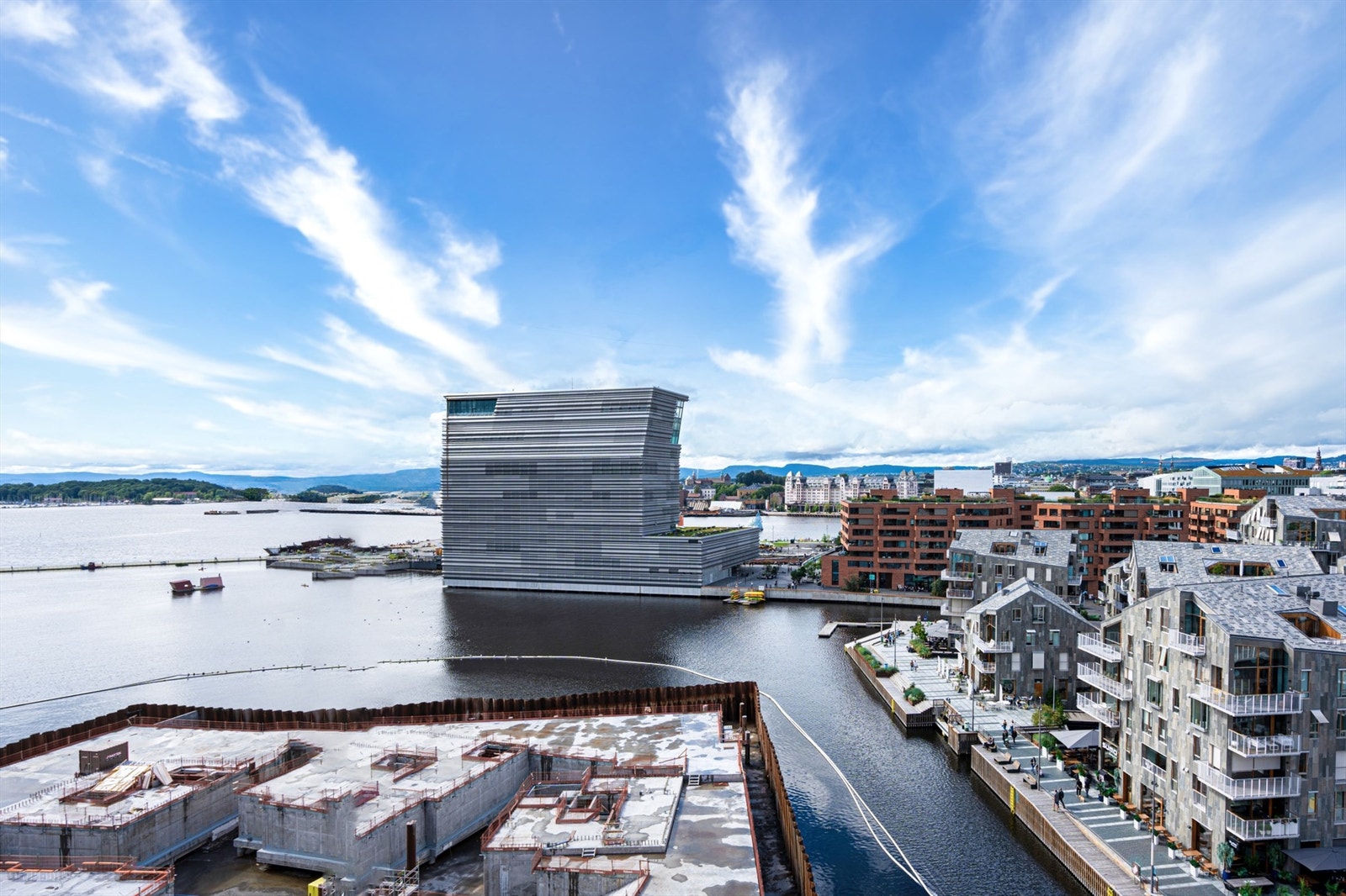 Takterrassene gir utsikt over hele Bjørvika. Galleribilde
