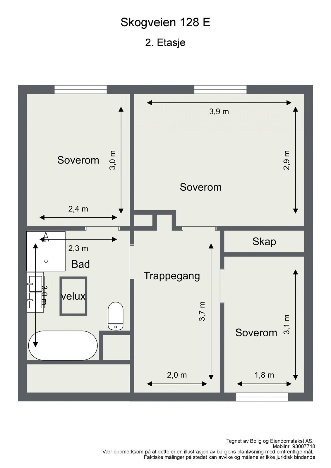 Planskisse 2. etasje Galleribilde