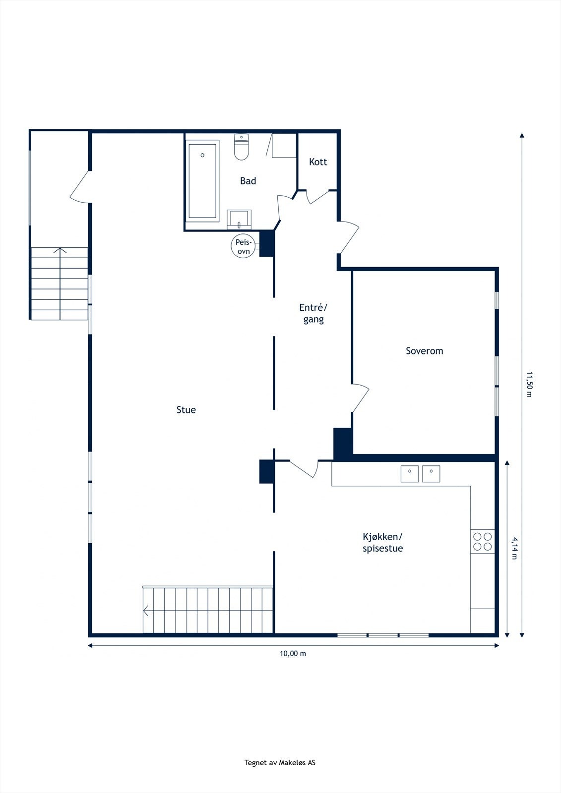 Plantegning 1.etasje. Galleribilde