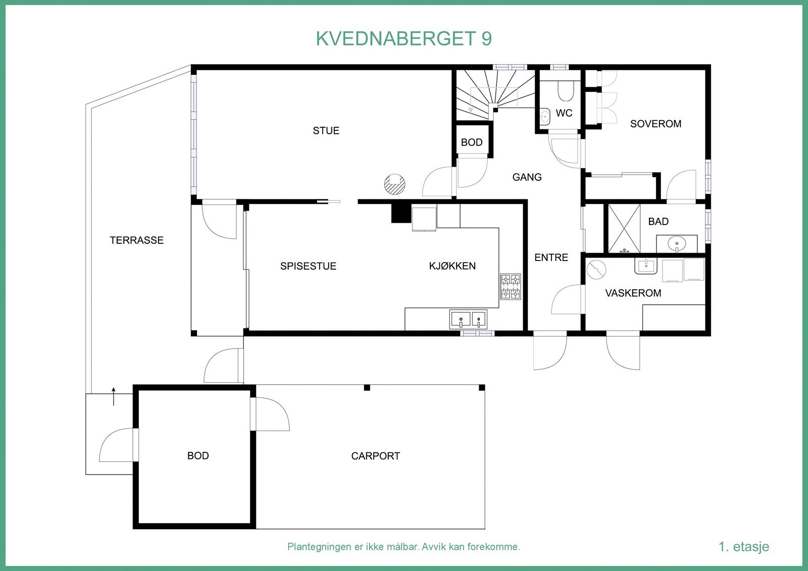 Plantegning 1.etg Galleribilde