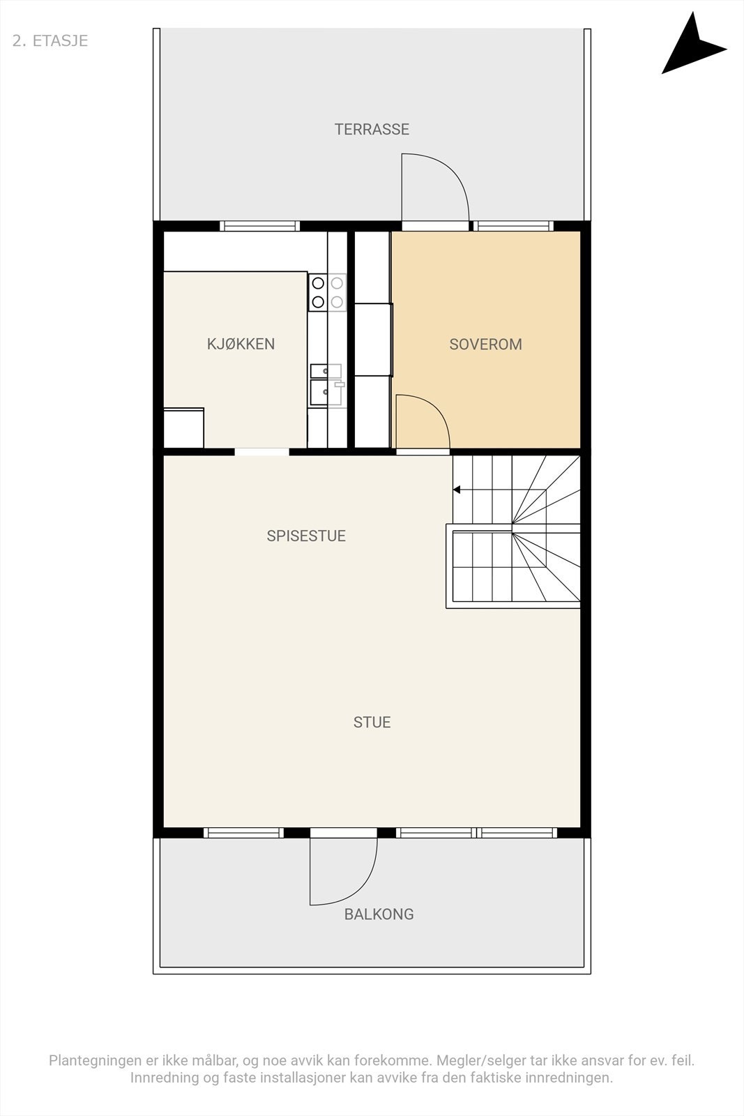 Plantegning 2. etasje Galleribilde