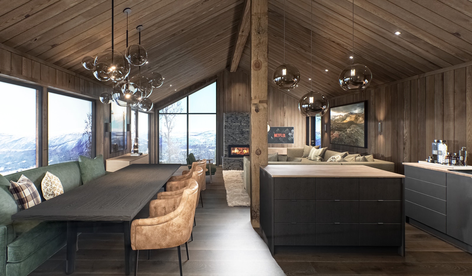 Kjøkken med øy om ønskelig Galleribilde