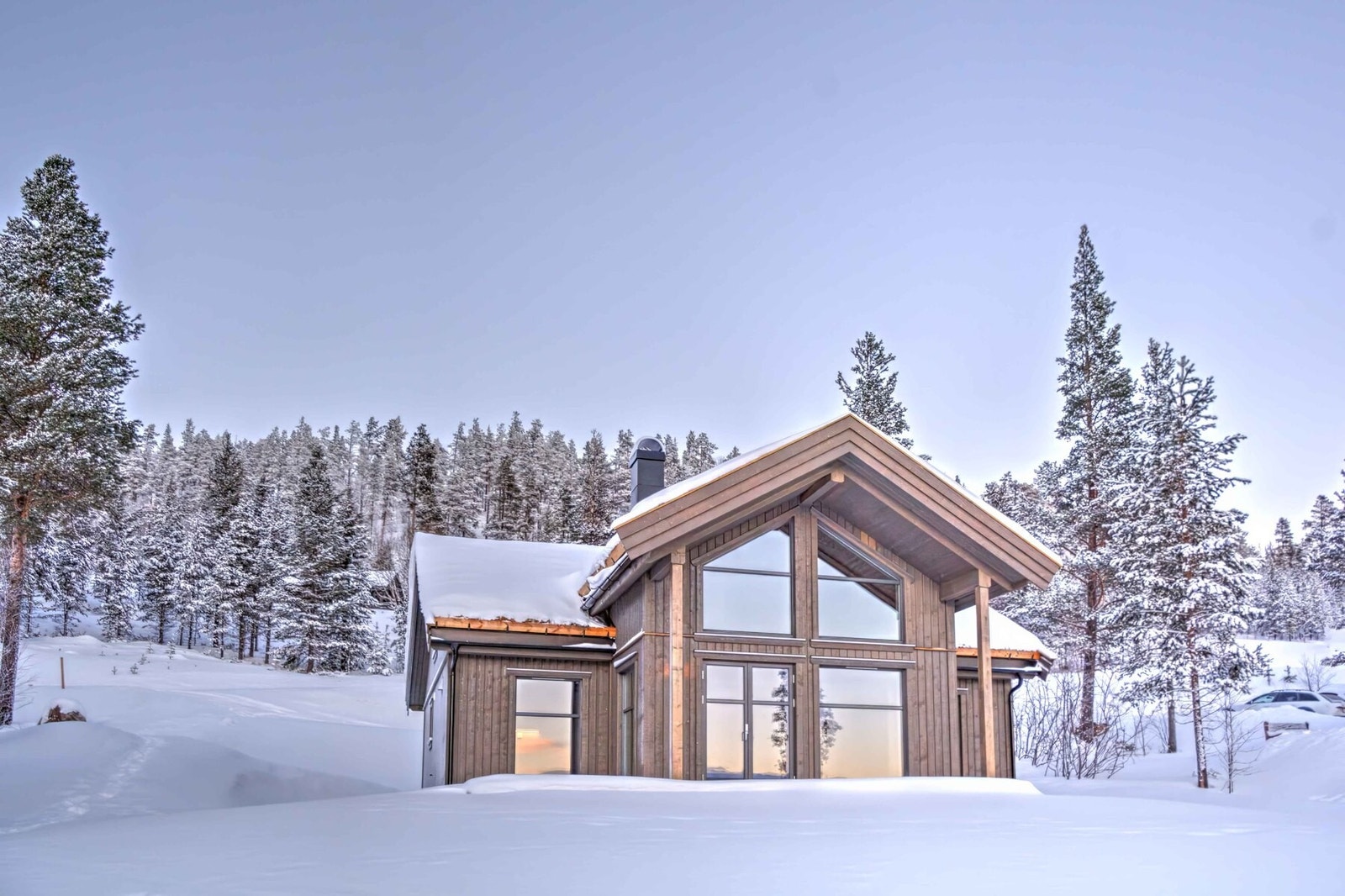 Foto fra oppsatt hytte Galleribilde