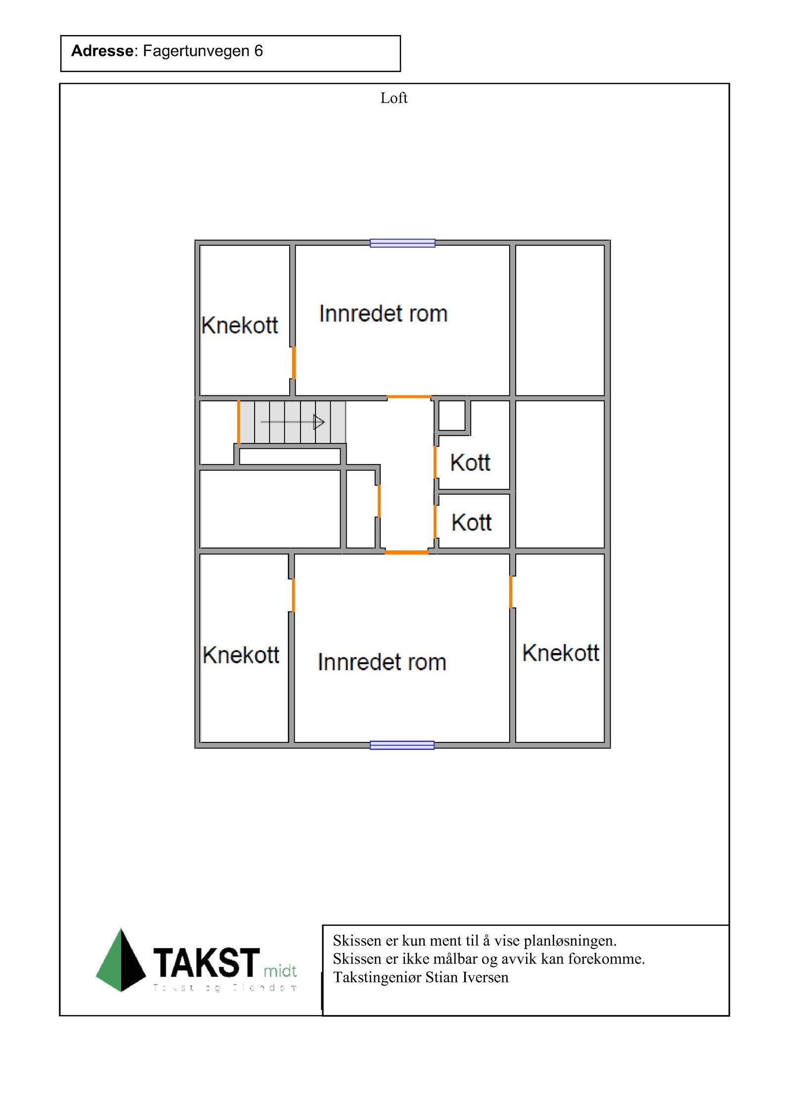 Planskisse Loft Galleribilde
