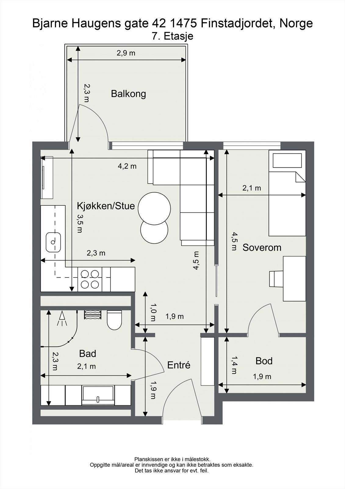 Plantegning toppetasje! Galleribilde