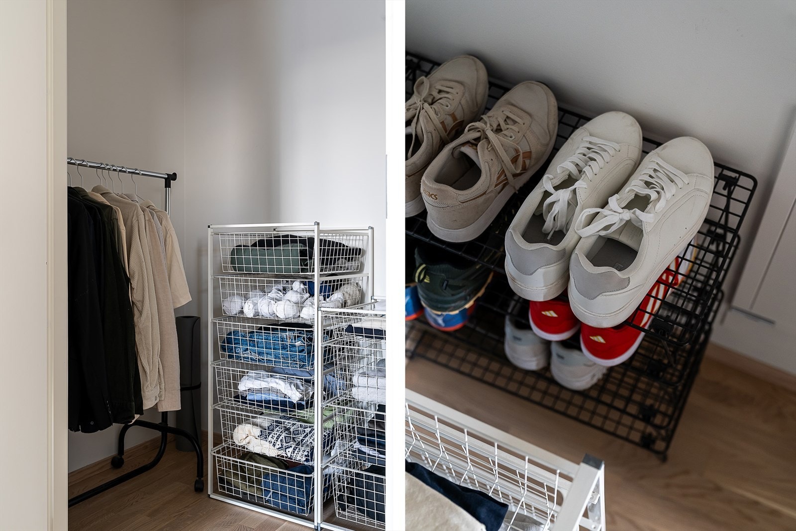 Boligen har en innvendig bod i tilknytning til soverommet. Her kan du innrede som walk-in garderobe eller alt etter hva behovet skulle være. I tillegg disponerer boligen innvending bod i kjelleretasjen på
ca. 3. m2. Galleribilde