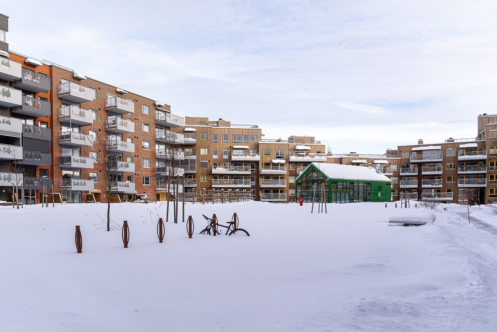 Borettslagets fellesarealer er pent opparbeidet. Galleribilde