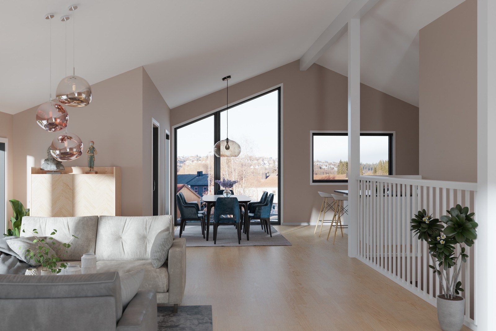 Illustrasjonsbilde fra stue / kjøkken Galleribilde