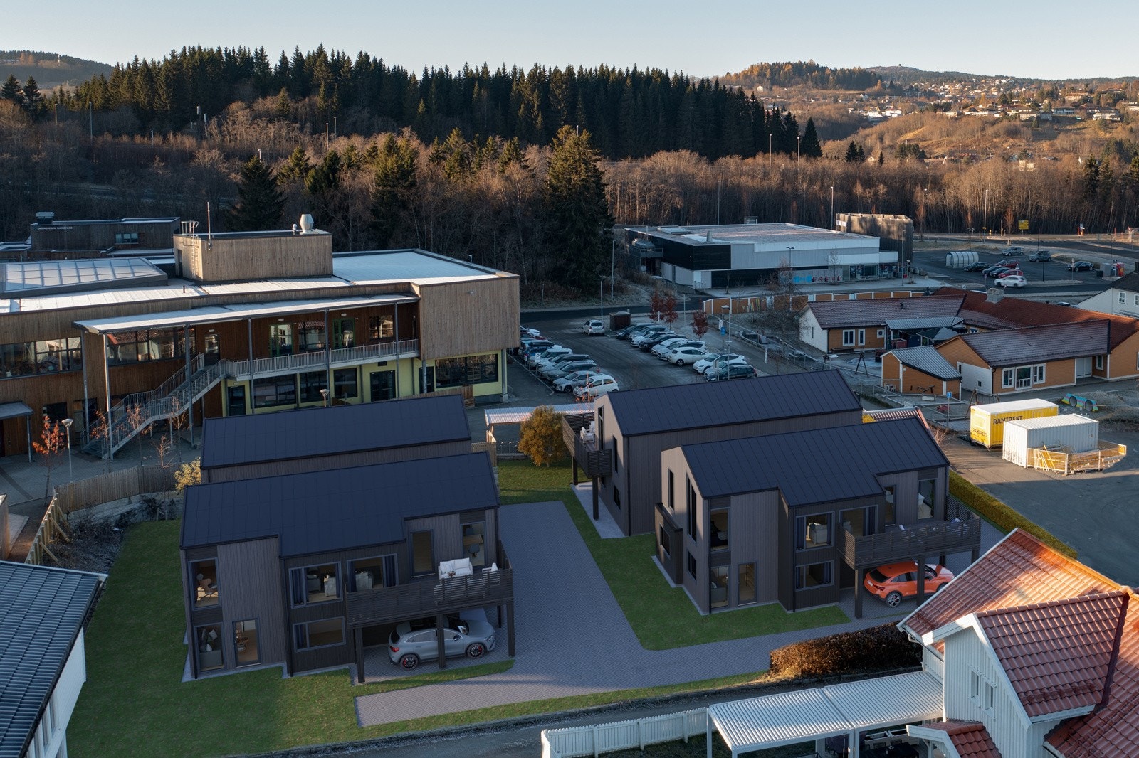 Det er lagt opp til moderne boliger med god planløsning - Illustrasjonsbilde Galleribilde