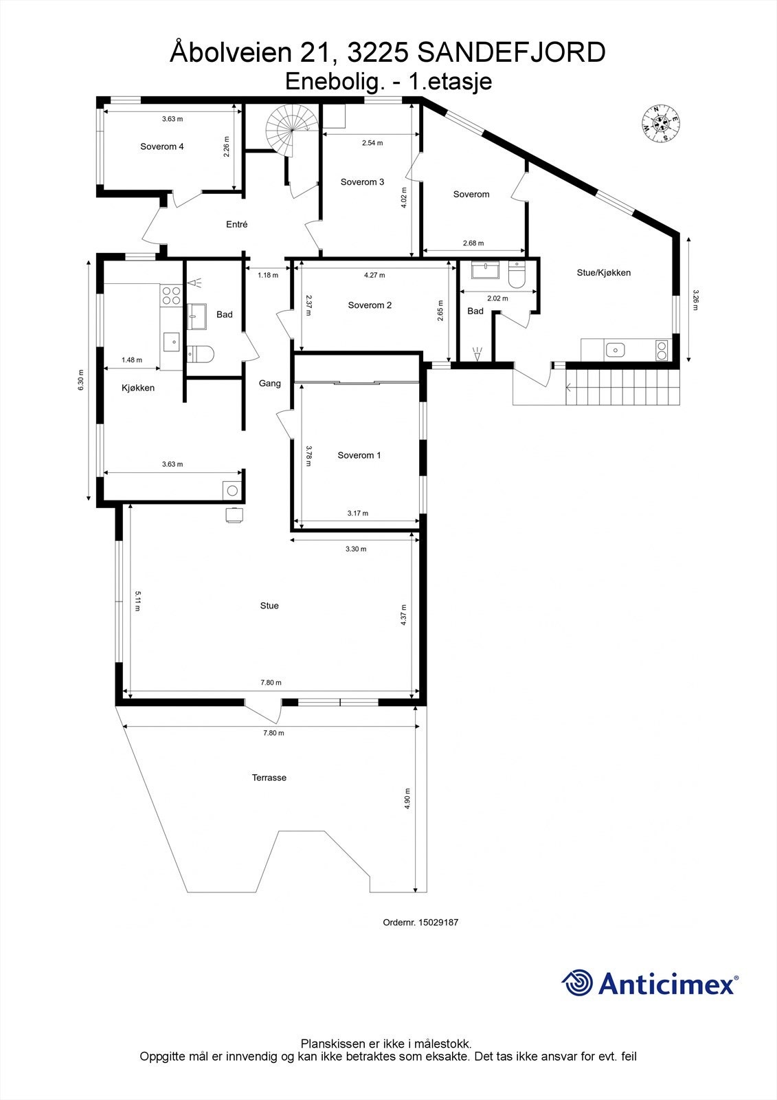 Plantegning hovedetasjen Galleribilde