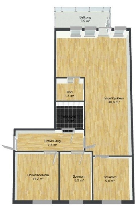 Planskisse Galleribilde