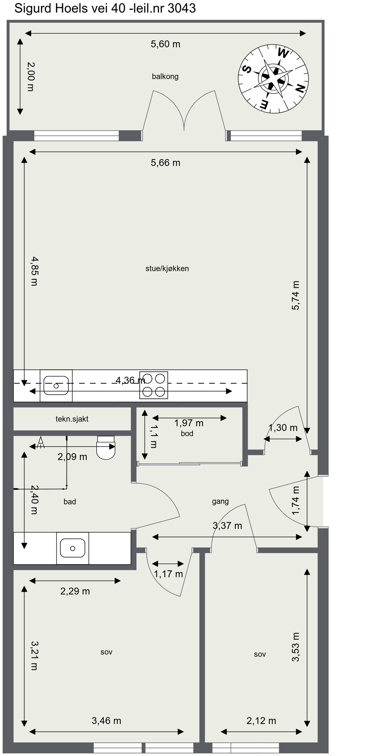 Plantegning Galleribilde