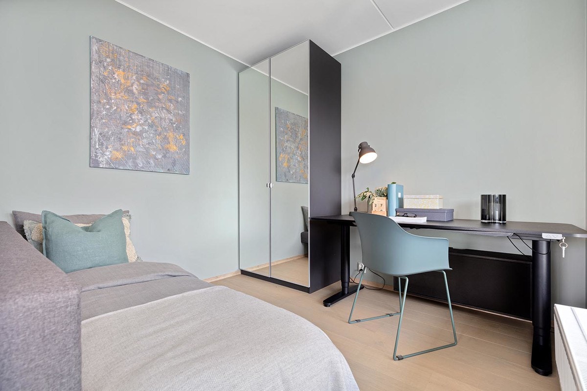 Tre gode soverom gir fleksibilitet og mange innredningsmuligheter. Galleribilde