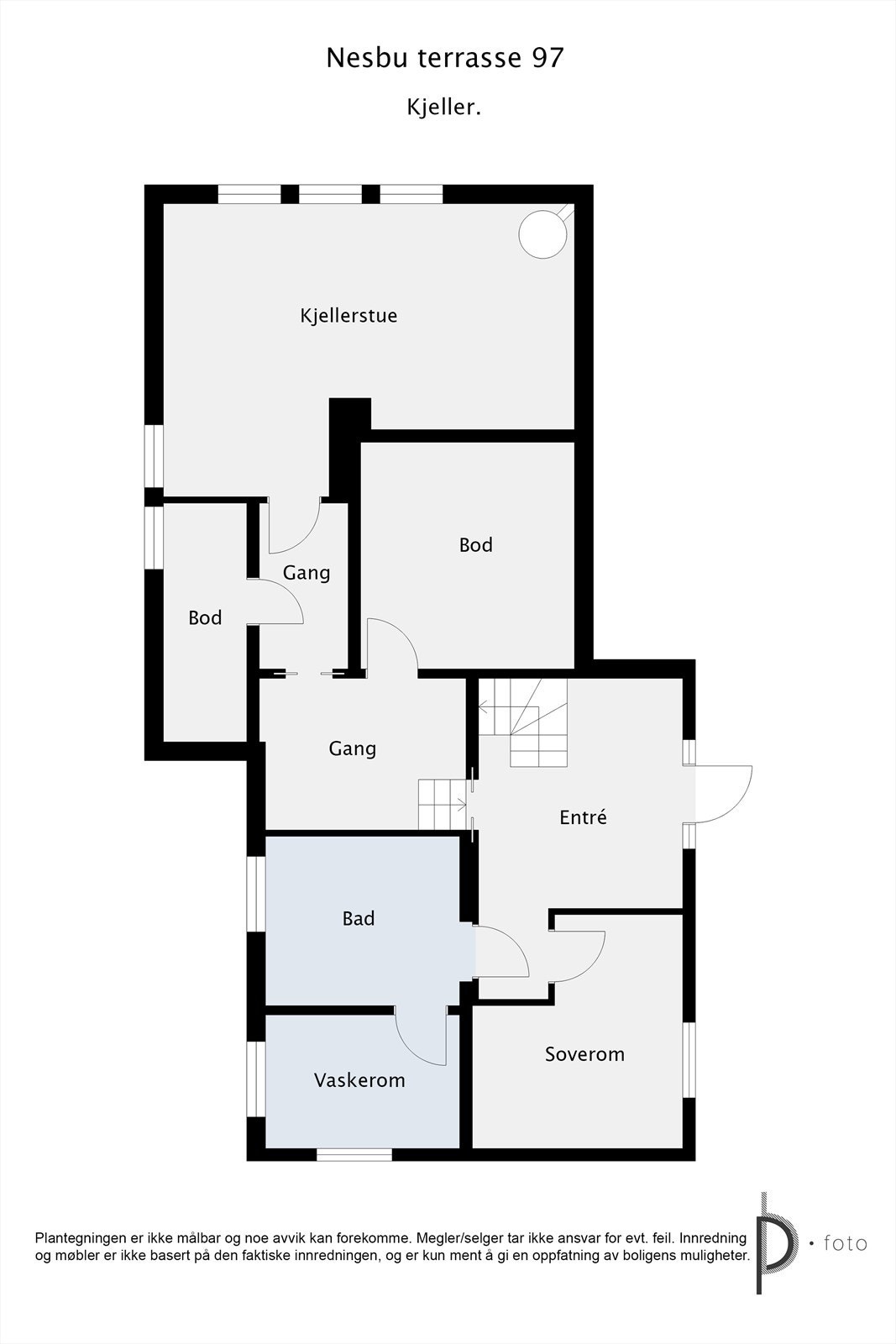 Plantegning underetasje. Galleribilde