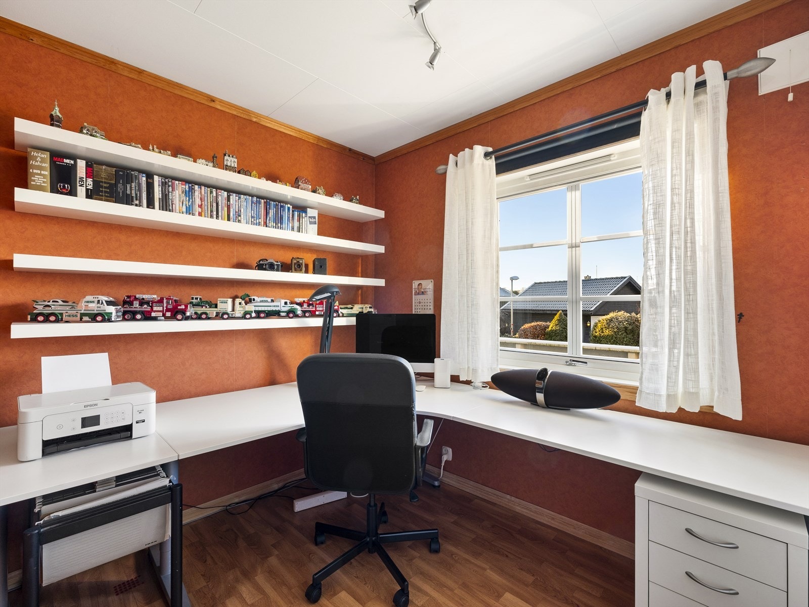 Soverom 3 som i dag blir brukt som et kontor. Galleribilde