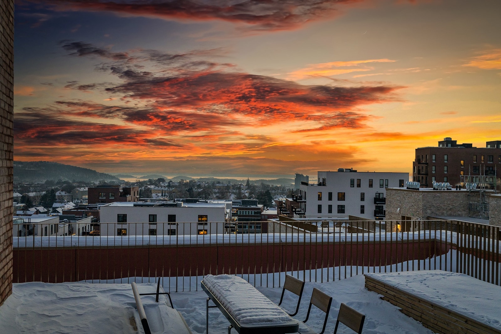 Nydelig felles takterrasse Galleribilde