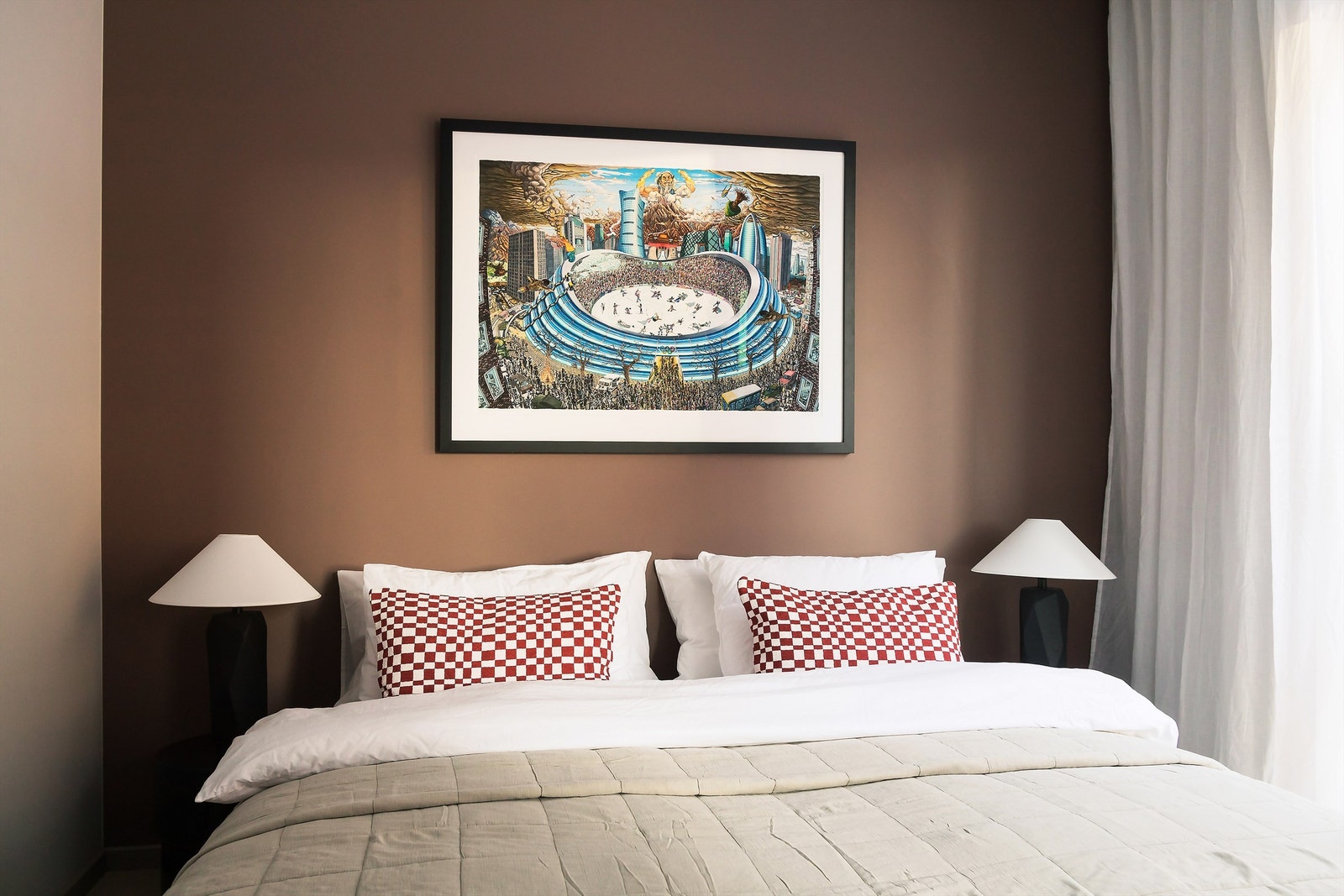 God plass for tilkomst begge sider av sengen Galleribilde