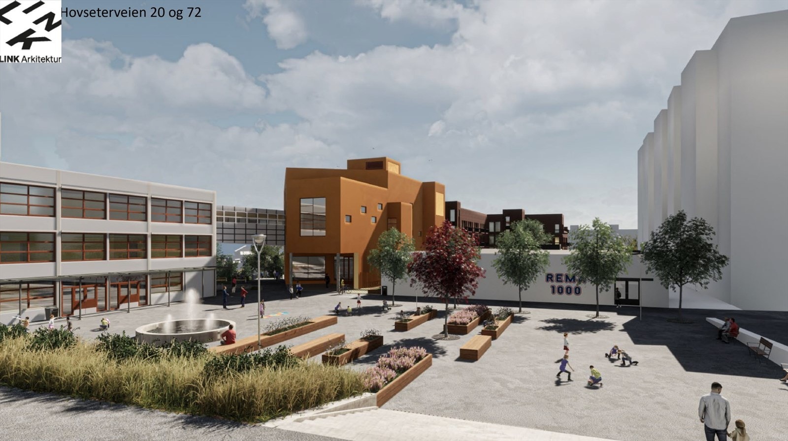 Området skal utbedres. Torget skal bl.a. oppgraderes. Forbehold om endring i planer/prosjekt Galleribilde