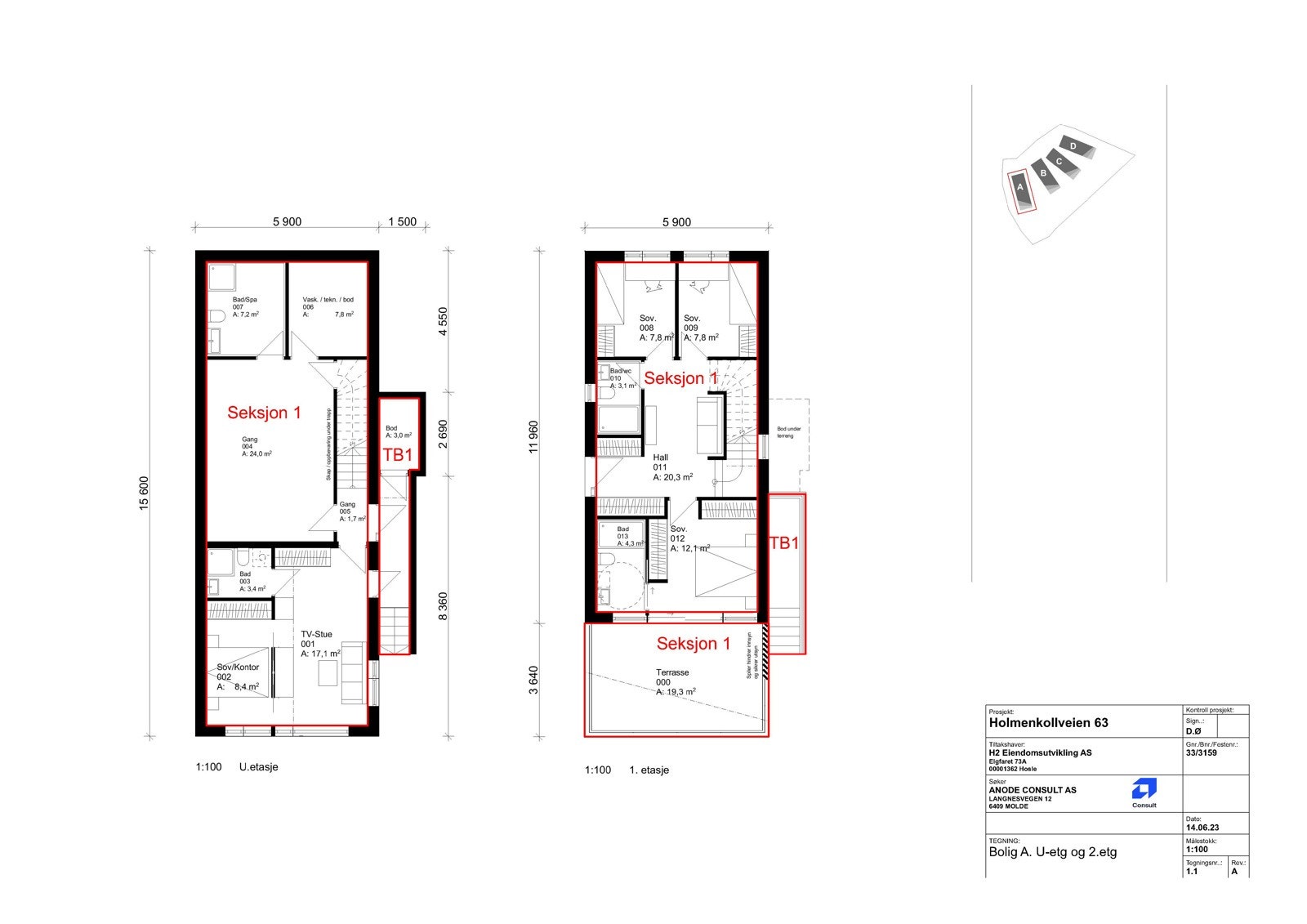 Vedlegg B-1 plantegning bolig A revB Galleribilde